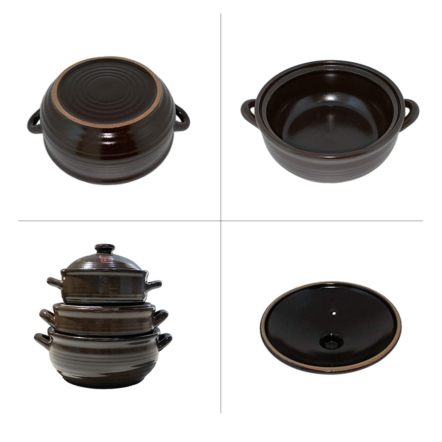 Onggijonggi Korean Earthenware Clay Hot Pot (1100Ml)