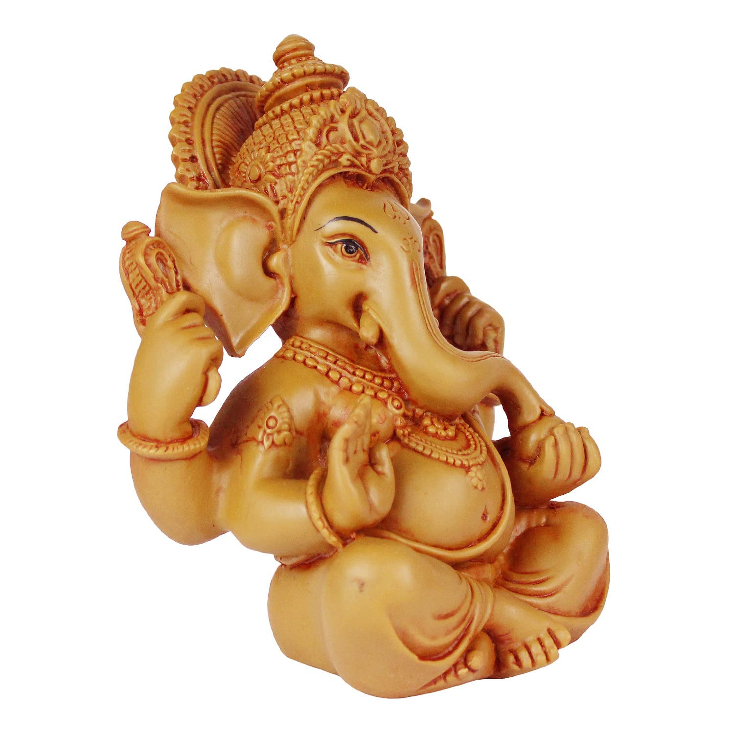 Kartique Ganesha Bhagwan With Modak Mangalkari Ganesh Idol Ganpati Murti Statue Home Office Entrance Car Dashboard Height 6 Inch