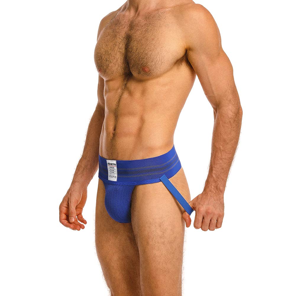 Bshetr Mens Athletic Supporters Jockstrap Active Underwear (4-Pack(Multipack), Xl:36-38,91Cm-96Cm)