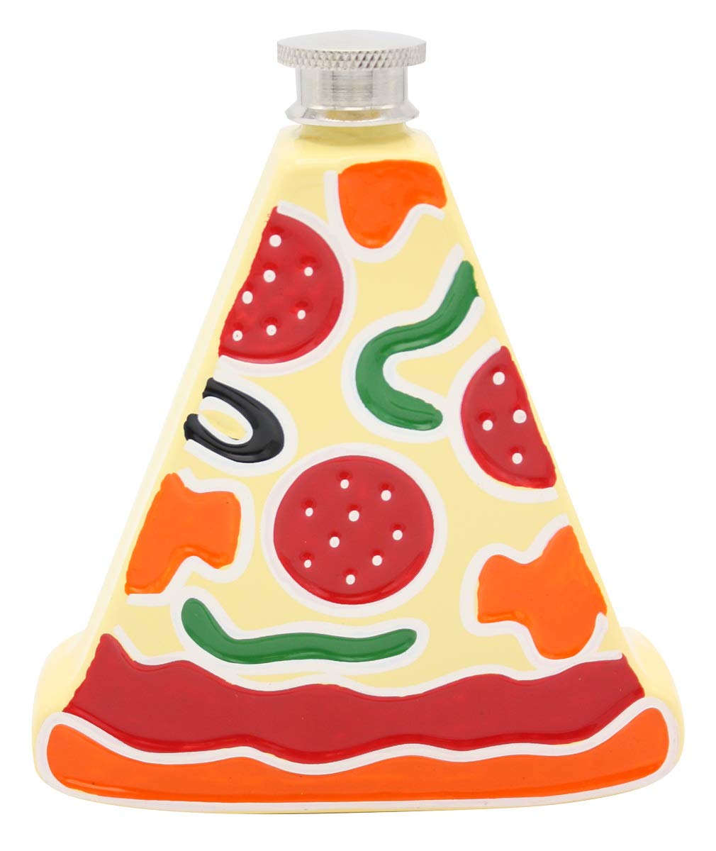 Island Dogs Pizza Flask, Stainless Steel 5 Ounce