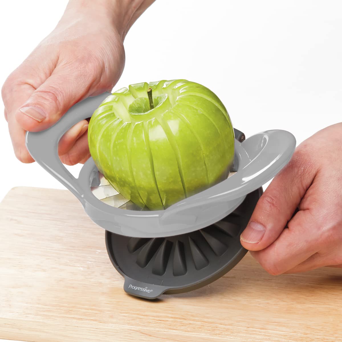 Prepworks By Progressive Dishwasher Safe 16-Slice Thin Apple Slicer And Corer With Attached Safety Cover