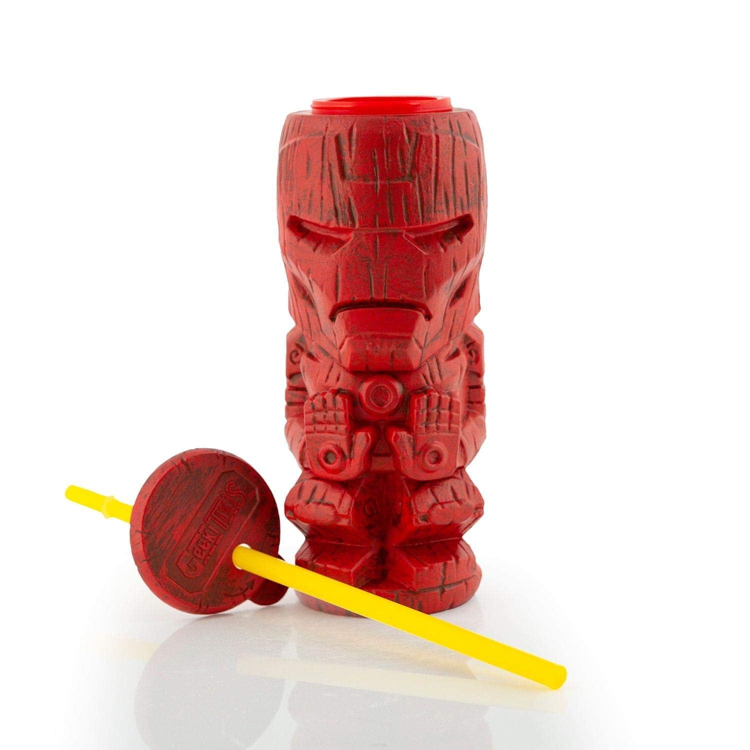 Iron Man Geeki Tikis Marvel Tumbler | Official Marvel Collectible Plastic Tiki Style Cup | Holds 22 Ounces