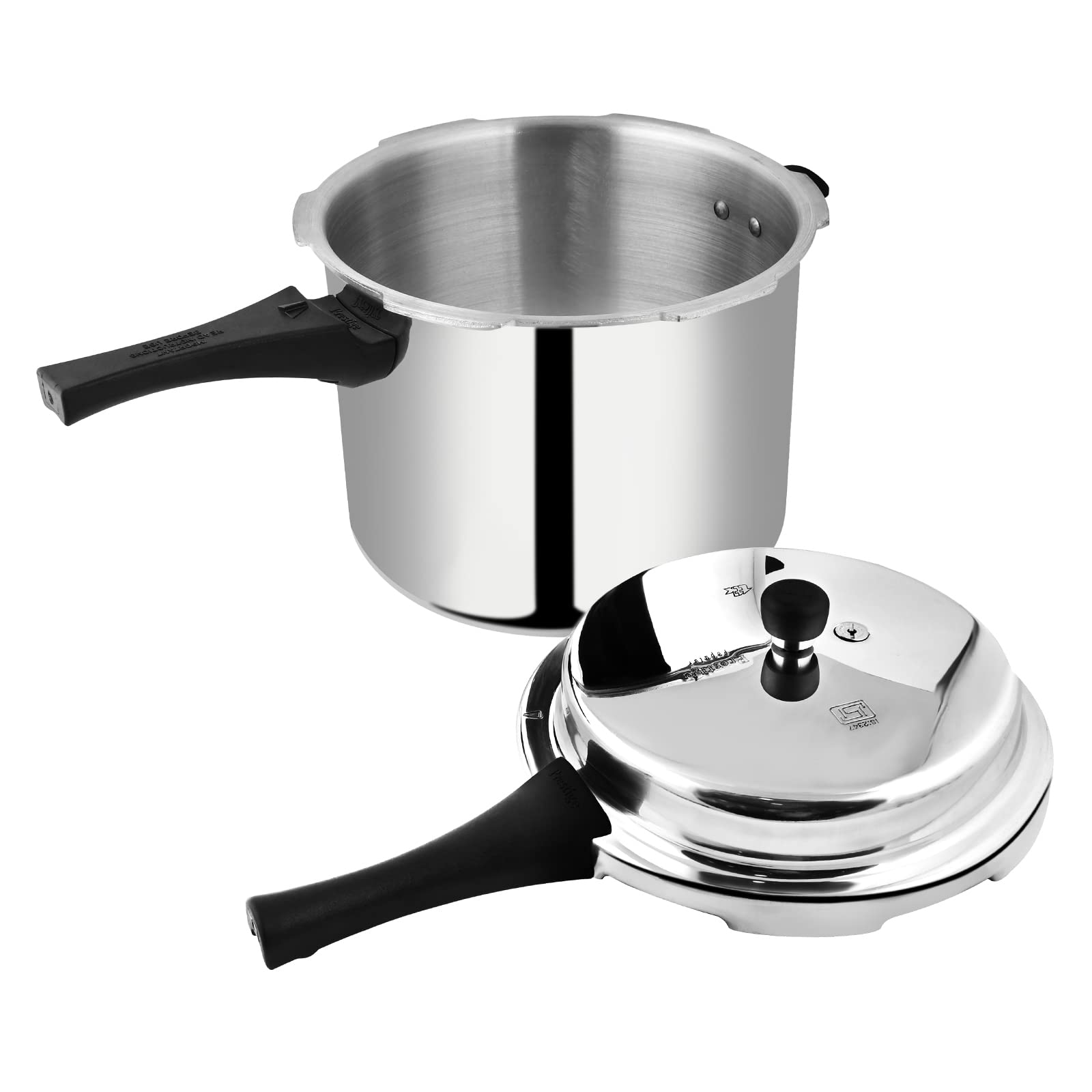 Prestige Pressure Cooker, 10 Liter, Silver, Model PPAPC10, Durable Cooking Essential