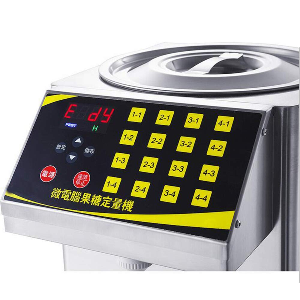 Xeoleo Fructose Machine Sugar Dispenser Bubble Tea Shop Machine Automatic Sugara Quantitative Machine16 Grid Syrup Dispenser 9L