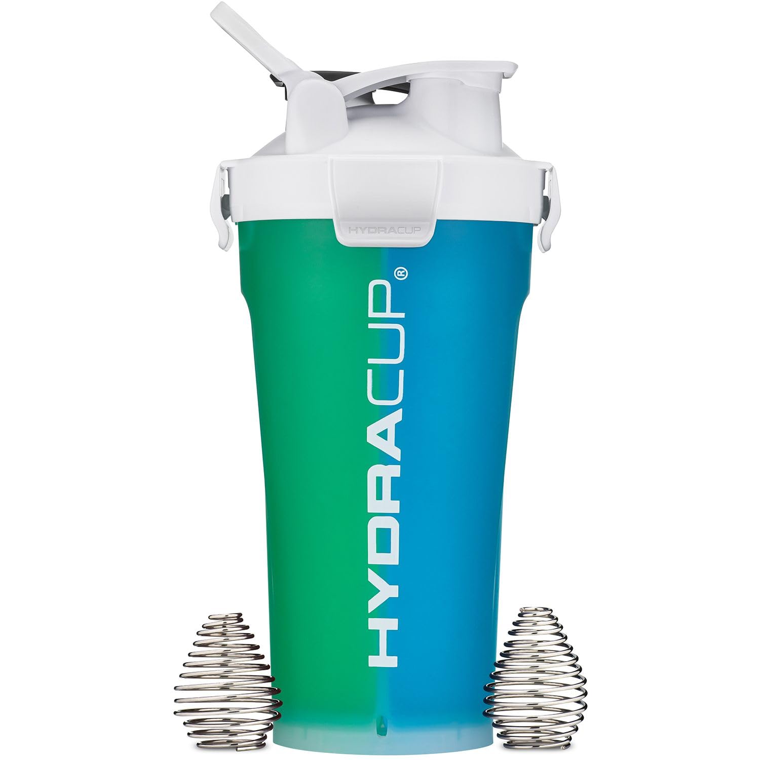 Hydra Cup Dualshaker Pro 32 Oz Shaker Bottle For Protein Shakes, Shaker Cup W/Handle & Ball Blender Whisks, Dual Mixing Shaker B