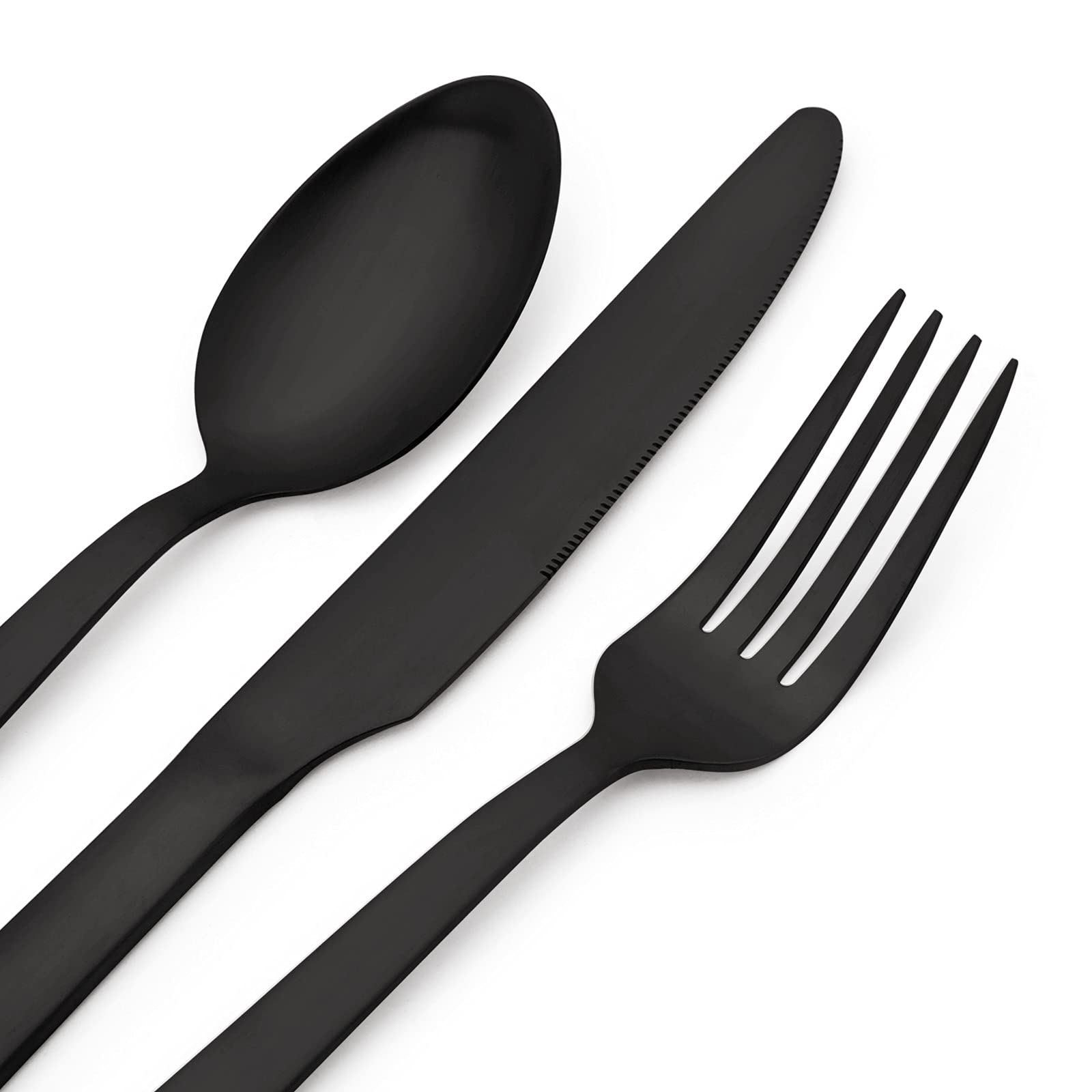 O.C.E. Matte Black Silverware Set, Stainless Steel Flatware Set, 20 Piece Tableware Cutlery Sets For Home Kitchen Restaurant, Se