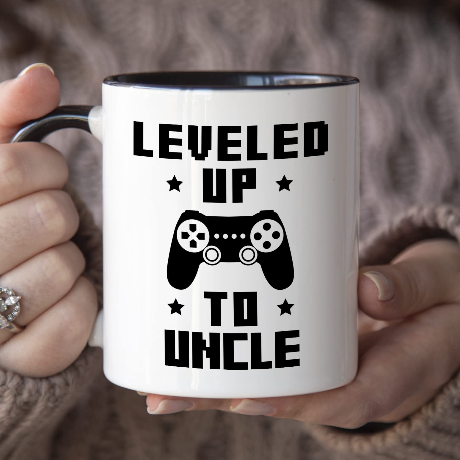 YouNique Designs Uncle Announcement Mug  11 Ounces  First Time Uncle Coffee Mug  Youre Going To Be an Uncle  Baby Announcement Cup Uncle  New Uncle Mug for Brother (Black Handle)