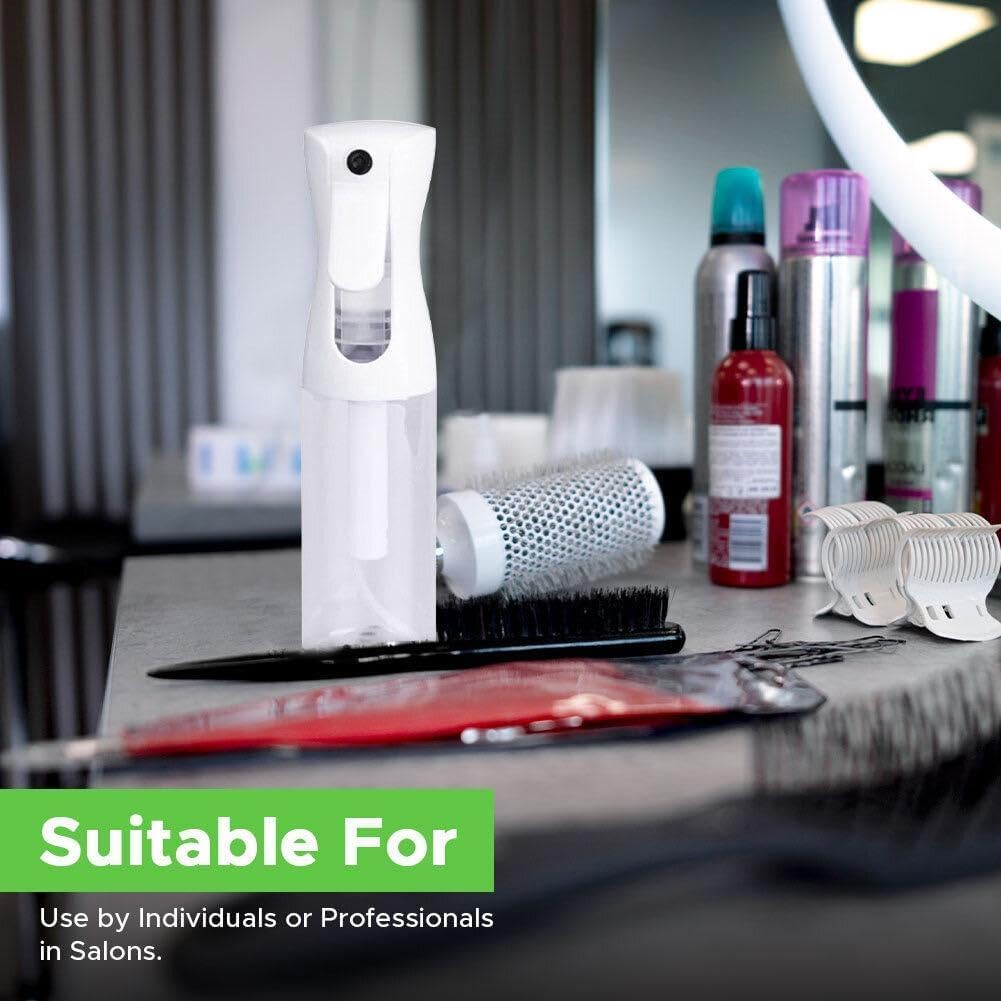 VIGOR PATH Hair Empty Spray Bottle - Continuous Nano Fine Mist Sprayer - Reusable Beauty Bottle - Cleaning  Hairstyling & Plants 5oz/150 ml (Pack of 2)