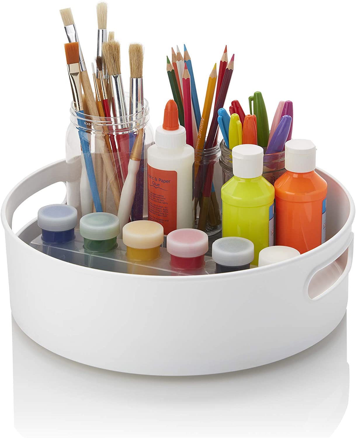 Luxiv Lazy Susan 360 Rotating Kitchen Spice Cosmetic Holder Organizer Rack Tray (Pack Of 2)