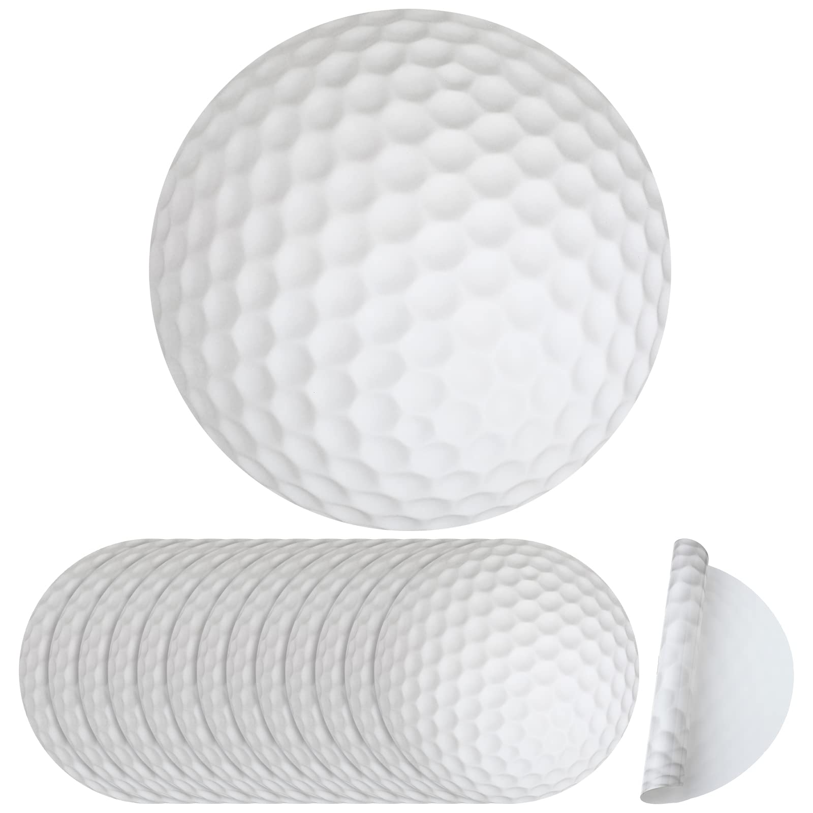 Yinder 50 Pieces 12 Inch Disposable Place Mats Sport Ball Birthday Party Decorations Supplies for Sports Party Favors(Golf)