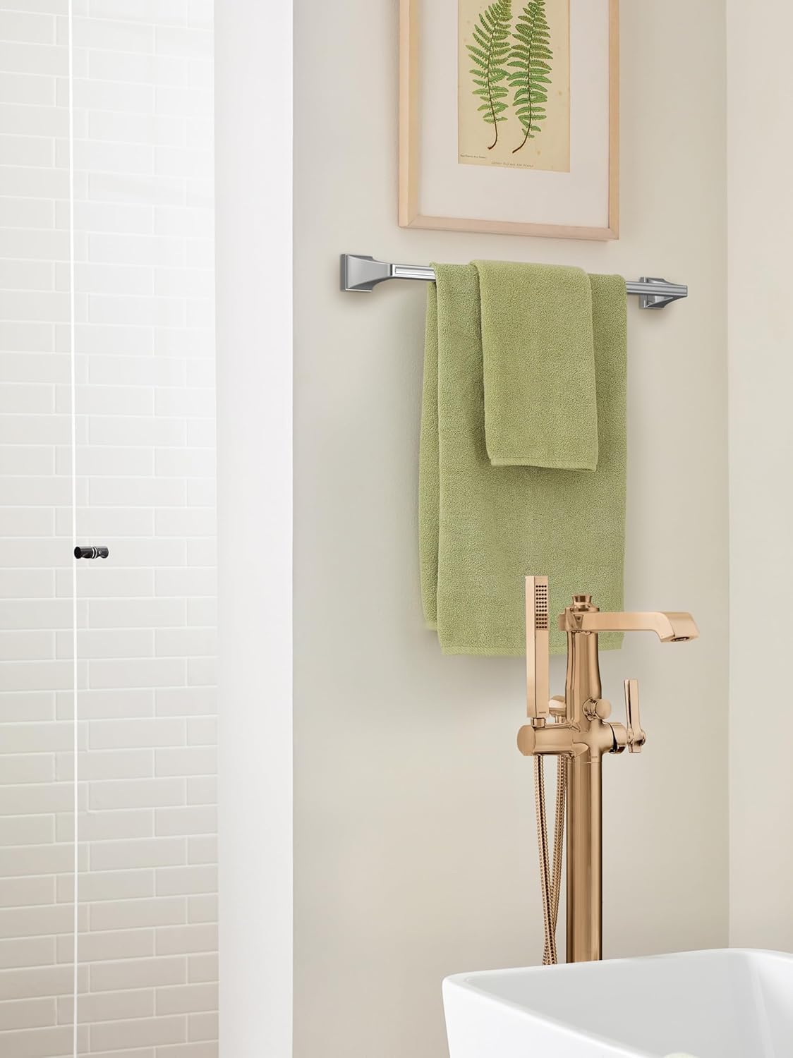 Amerock Mulholland Polished Nickel 24 Inch (610Mm) Towel Bar, Bh36024Pn