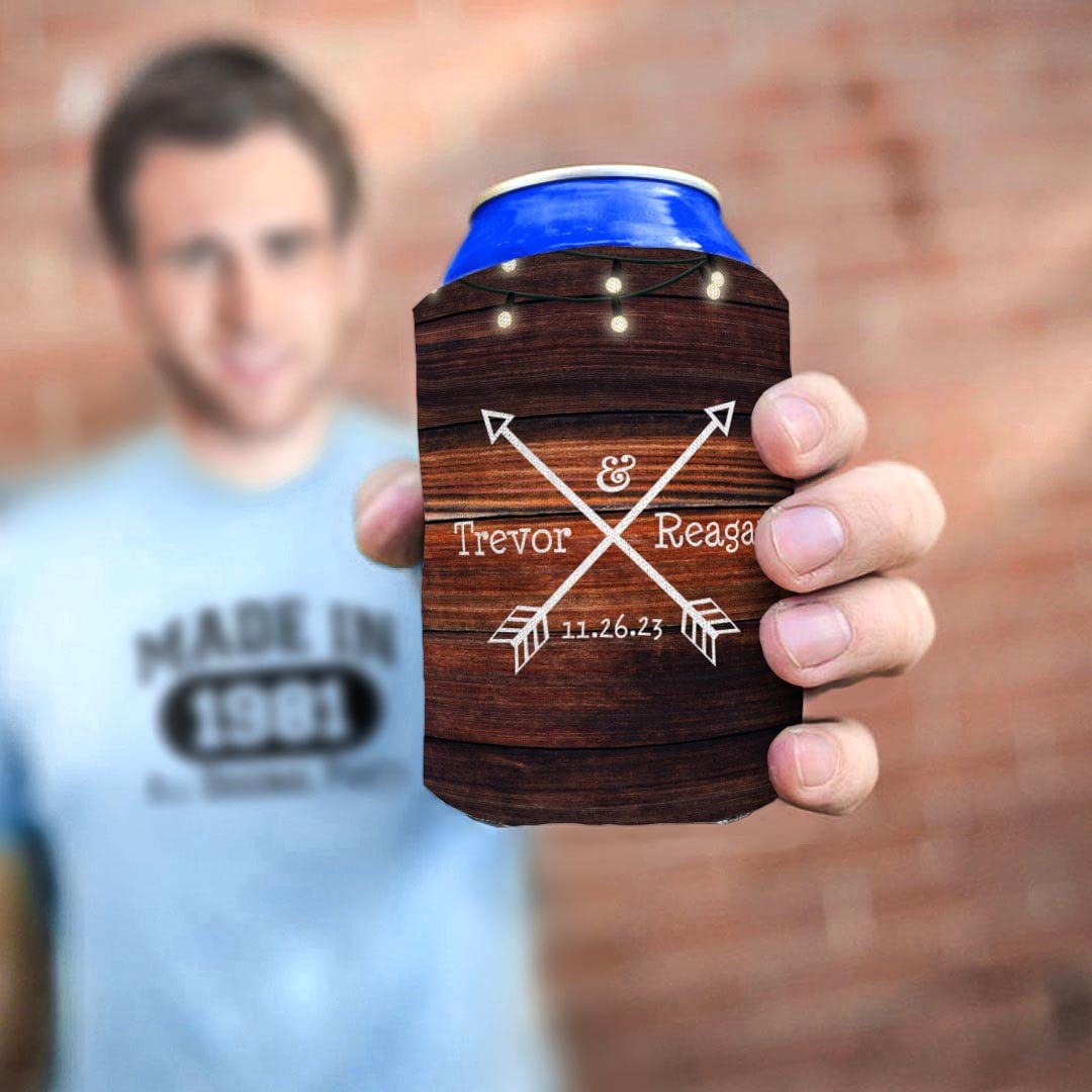 Personalized Wedding Party Favor Vows Done Have Fun Custom Names 96-Pack Standard Can Drink Thermocooler