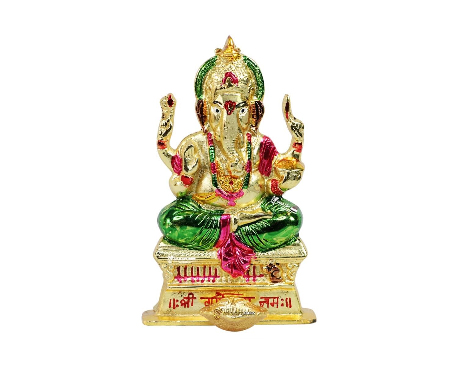 Goldgiftideas Oxidized Metal Prathmesh Ganesha Idol For Gift, Ganpati Wall Hanging Showpiece For Home Dcor & Office, Unique Retu