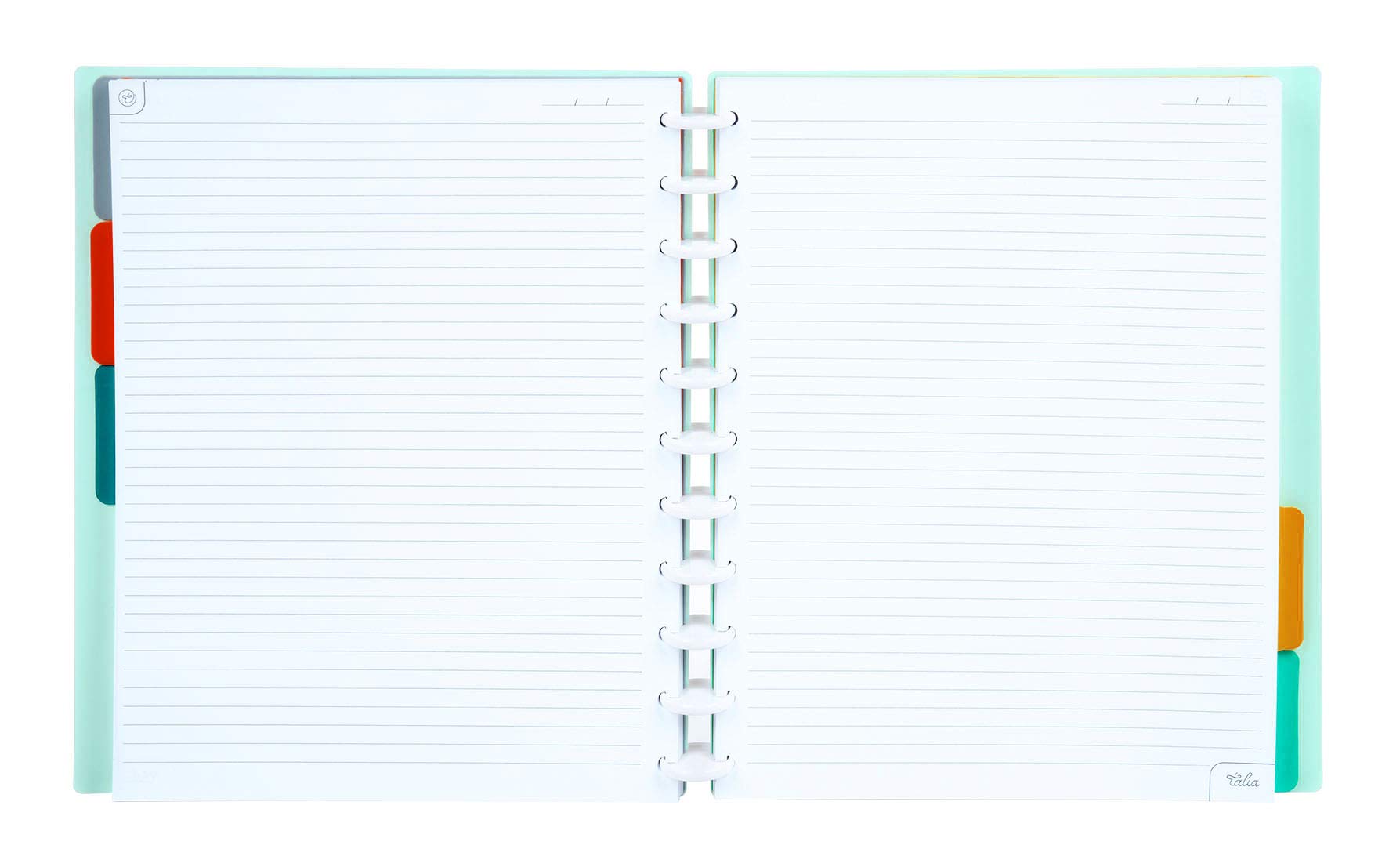 Talia Discbound Notebooks, Planner, Customizable, (Sage Green, Letter (85In X 11In))