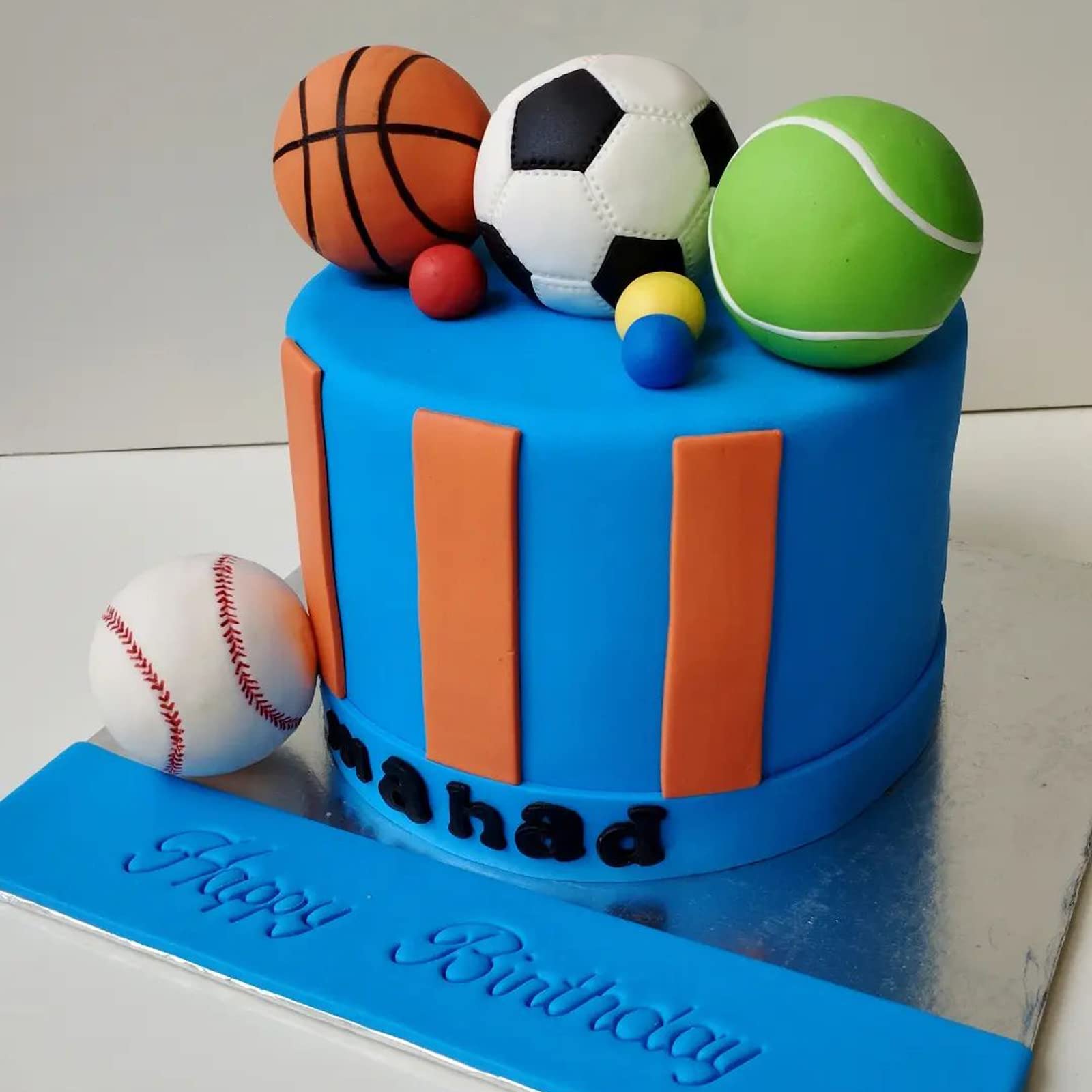 Football Silicone Mold 4 Pcs, Baseball Basketball Tennis Chocolate Fondant Mold For Cake Decoration, Candy Sugar, Cupcake Topper