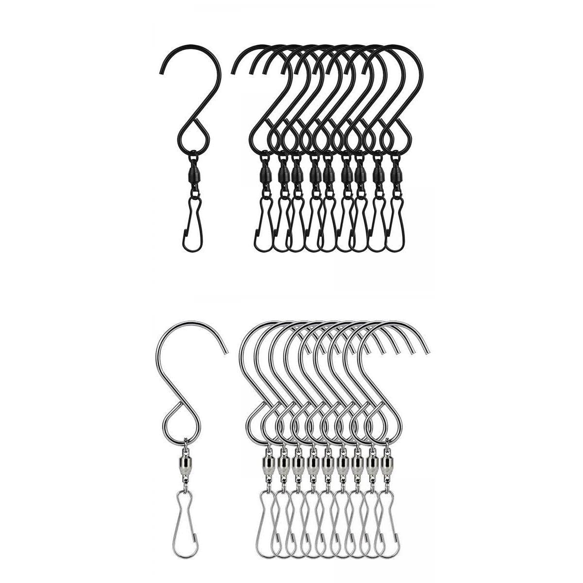 Merishopp 20X Swivel S Hooks Clips For Hanging Garden Wind Spinners Flower Pot
