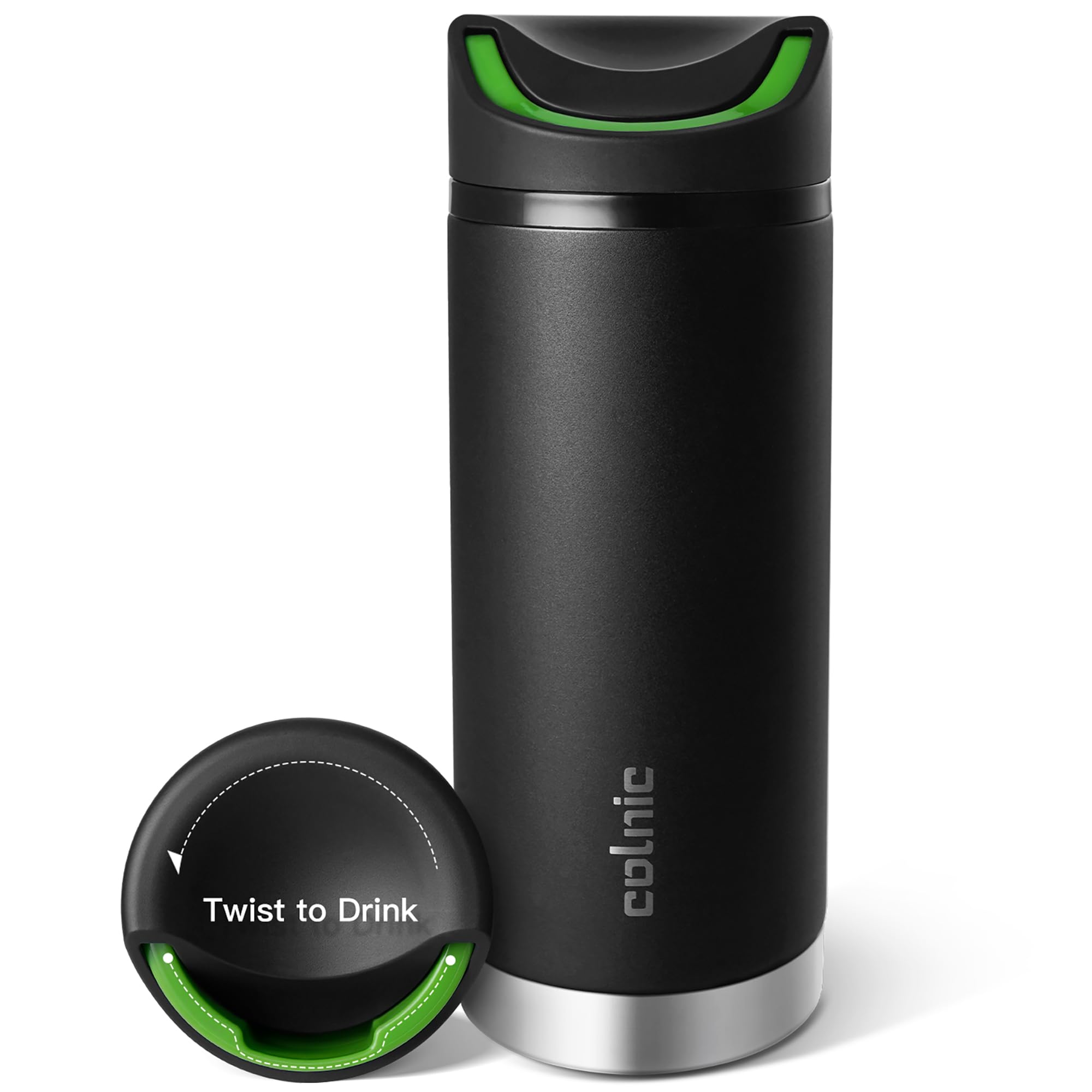 16 oz Travel Coffee Mug: Keep Hot & Cold 24H,Double Wall Vacuum with CopperLayer Insulated Tumbler, Leak Proof Stainless Steel 