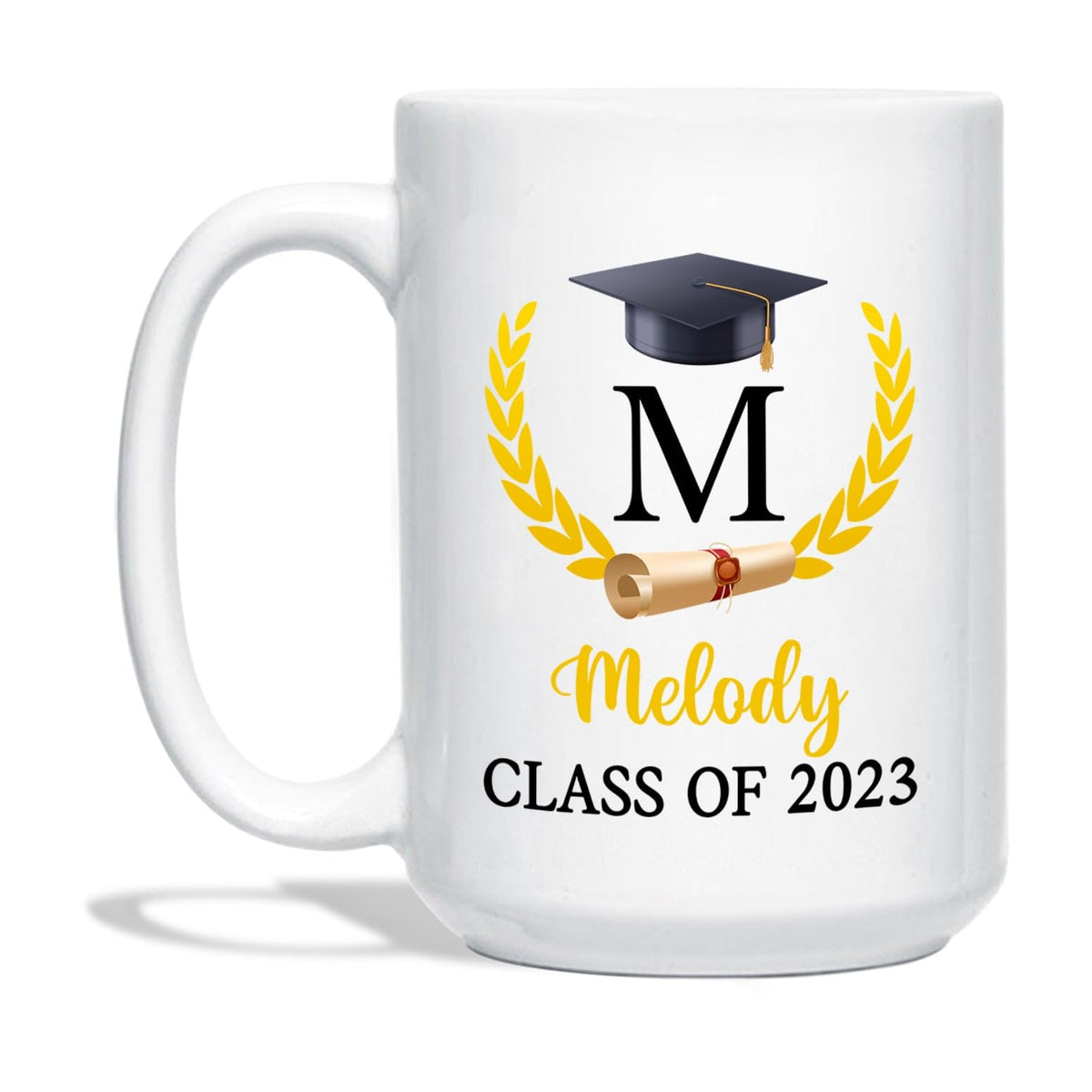 Ezaro Personalized Graduation Coffee Mug With Initial Letter, Gifts For Her Him, College Grad Congratulations Mug Gifts For Seni