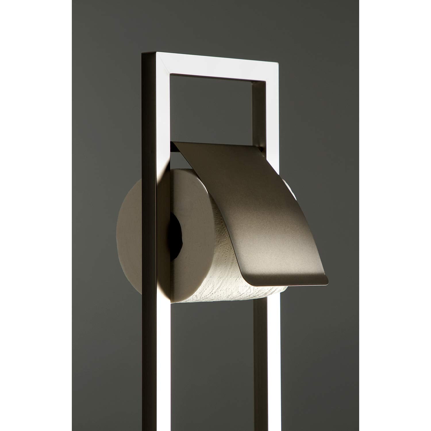 Kingston Brass Scc8348 Edenscape Pedestal Toilet Paper Holder With Toilet Brush Holder, Brushed Nickel