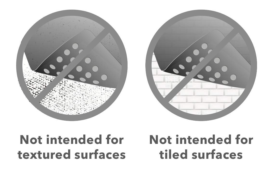TIKE SMART Extra-Long Non-Slip Bathtub & Shower Mat 39?x16? (Smooth/Non-Textured Tubs Only) Safe  Clean  Machine-Washable  Superior Grip&Drainage  Vinyl  Transparent Pink