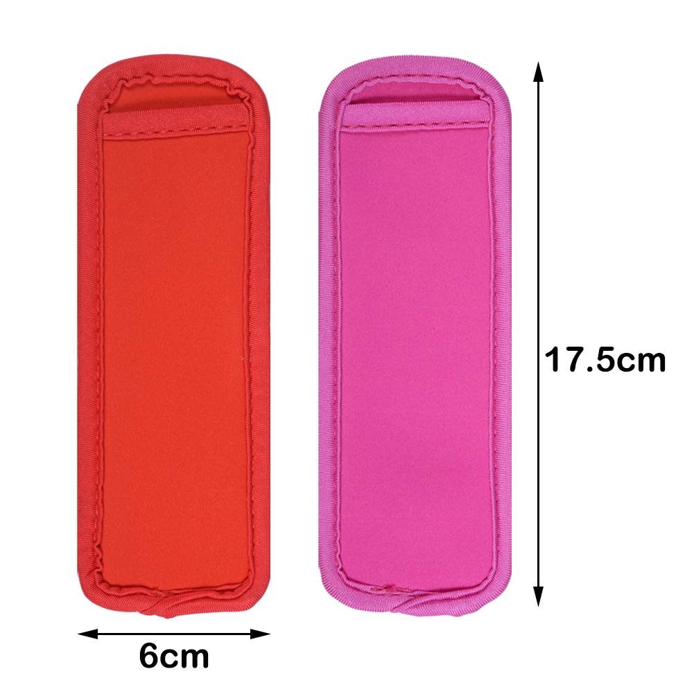 Wacar 12 Pieces Reusable Popsicle Bags Ice Pop Insulator Sleeves Freezer Pop Holders Bags Antifreezing Sleeves,12 Colors