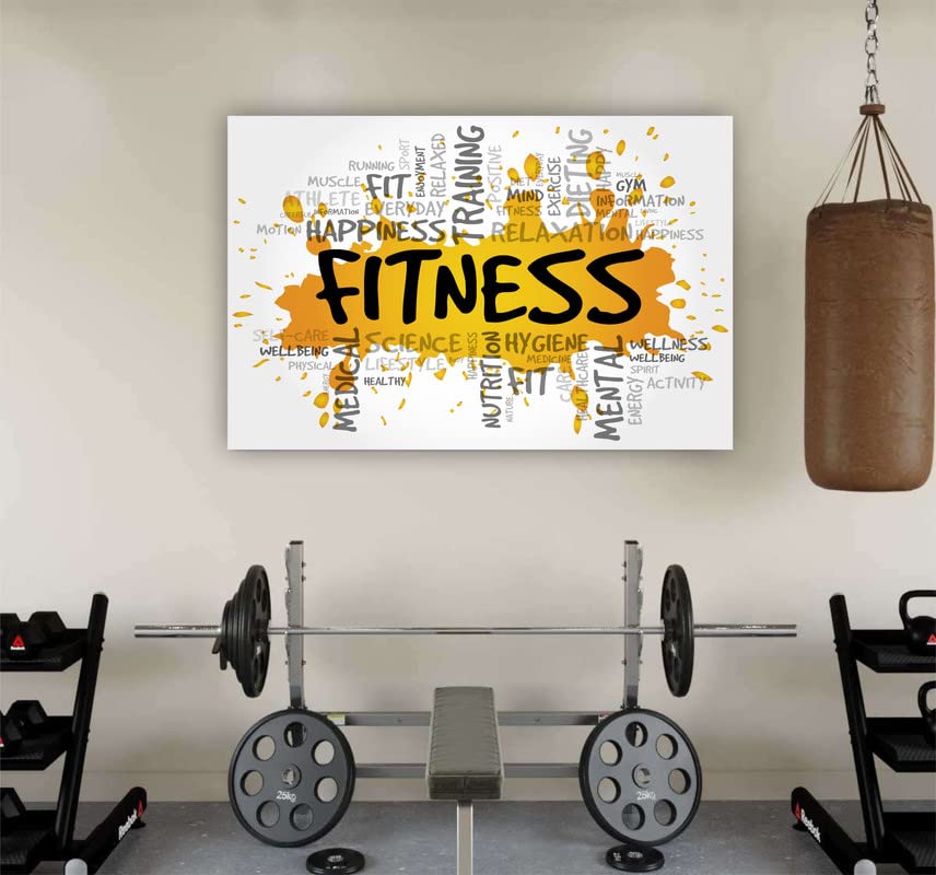 DECOR PRODUCTION Gym Quote Motivational Wallpaper Poster | Wall Sticker |Self Adhesive Vinyl for Fitness Room, Office Decor,Home