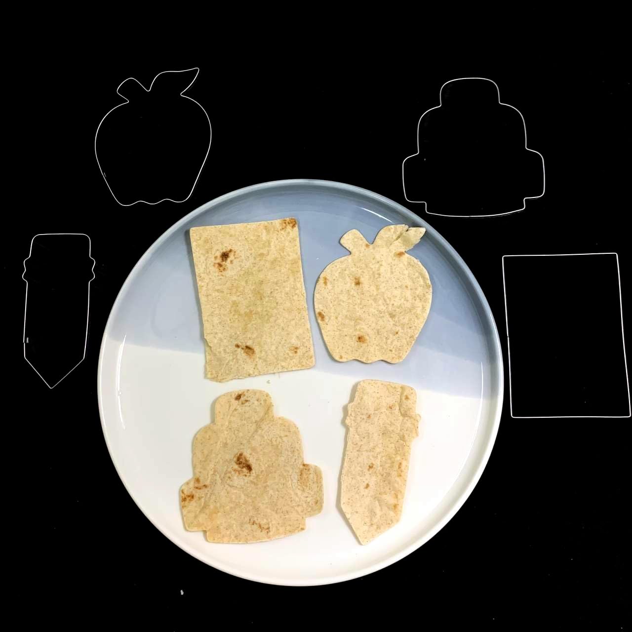 Lubtosmn Back To School Cookie Cutter Set-4 Piece-Bag, Book, Apple, Pencil Fondant Biscui Cutters