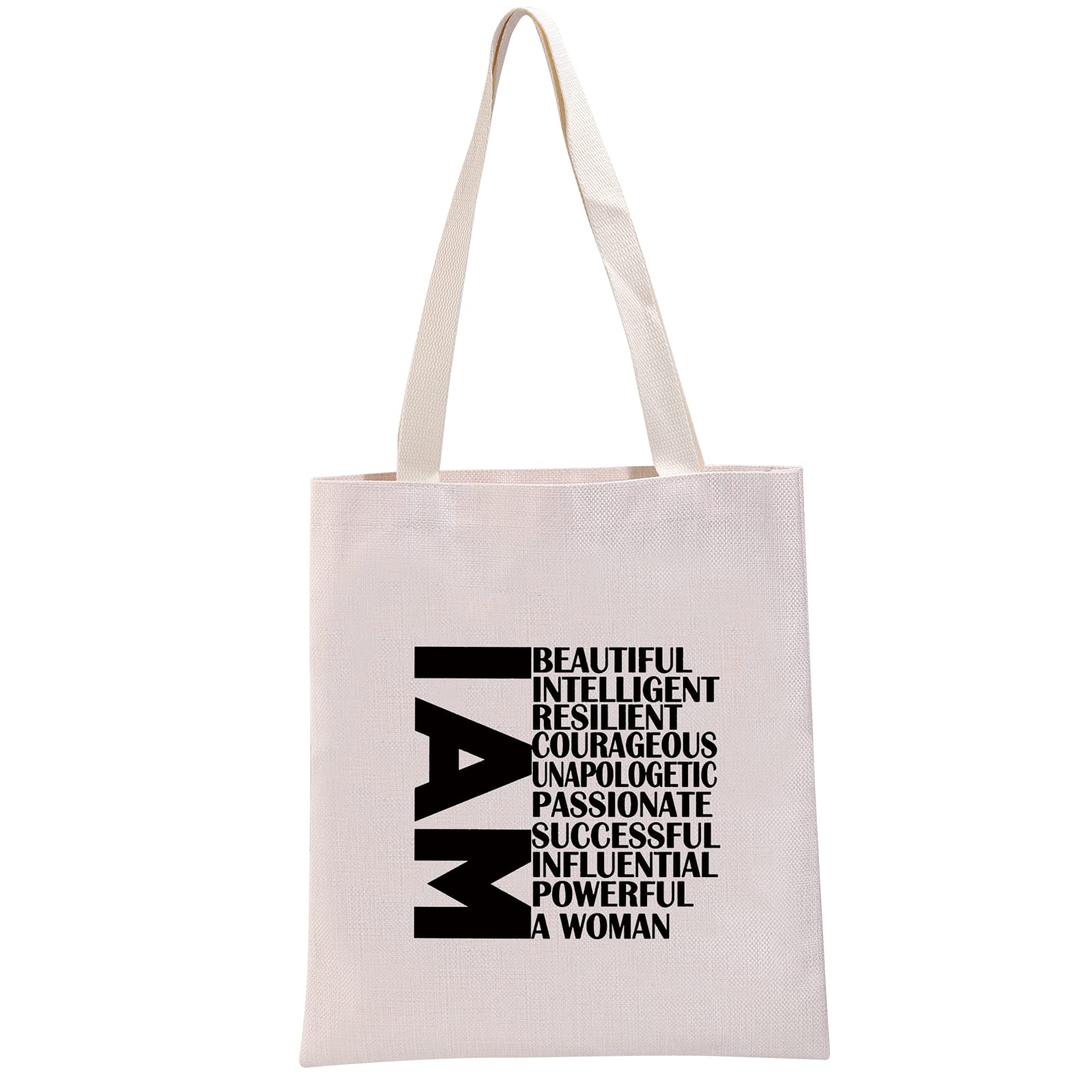 Girl Power Gift Feminist Gift Women Empowerment Shopping Handbag I Am A Woman Canvas Reusable Tote Bag Motivational Inspiring Gi