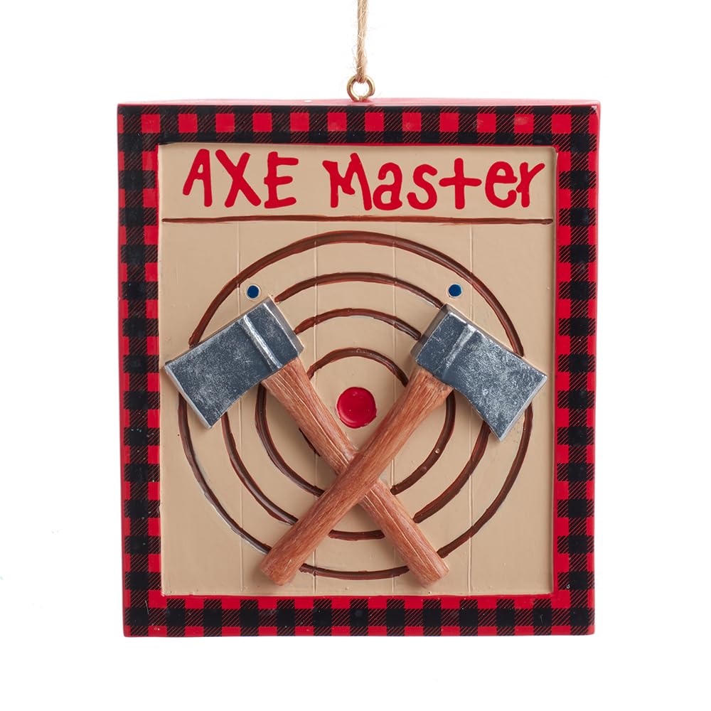 Kurt Adler Lodge Axe Master Sign Ornament