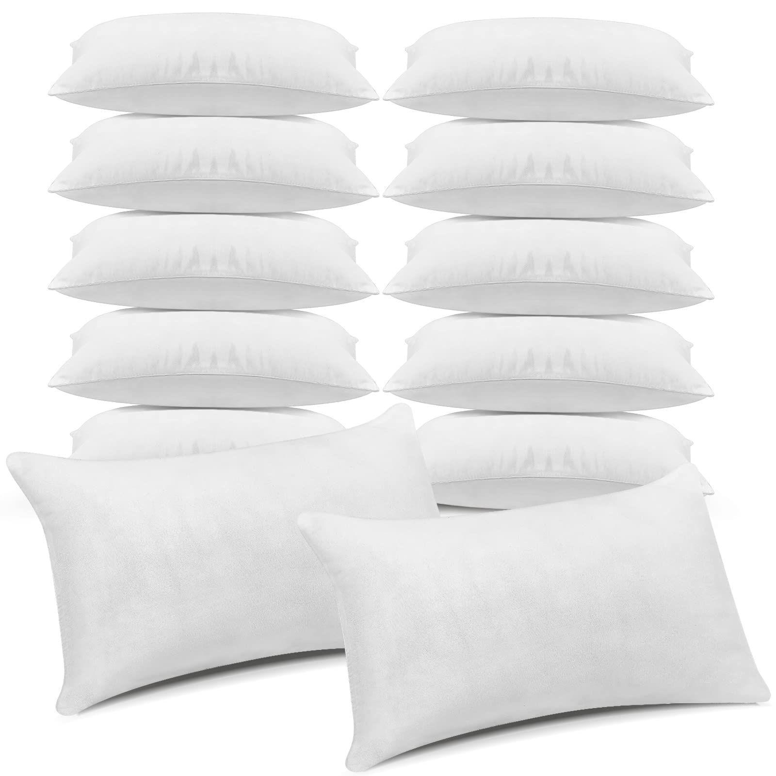 Macarrie 12 Pcs Queen Size Pillows For Sleeping Standard Size Inserts Hotel Bed Pillows Bulk For Stomach Back And Side Sleepers 