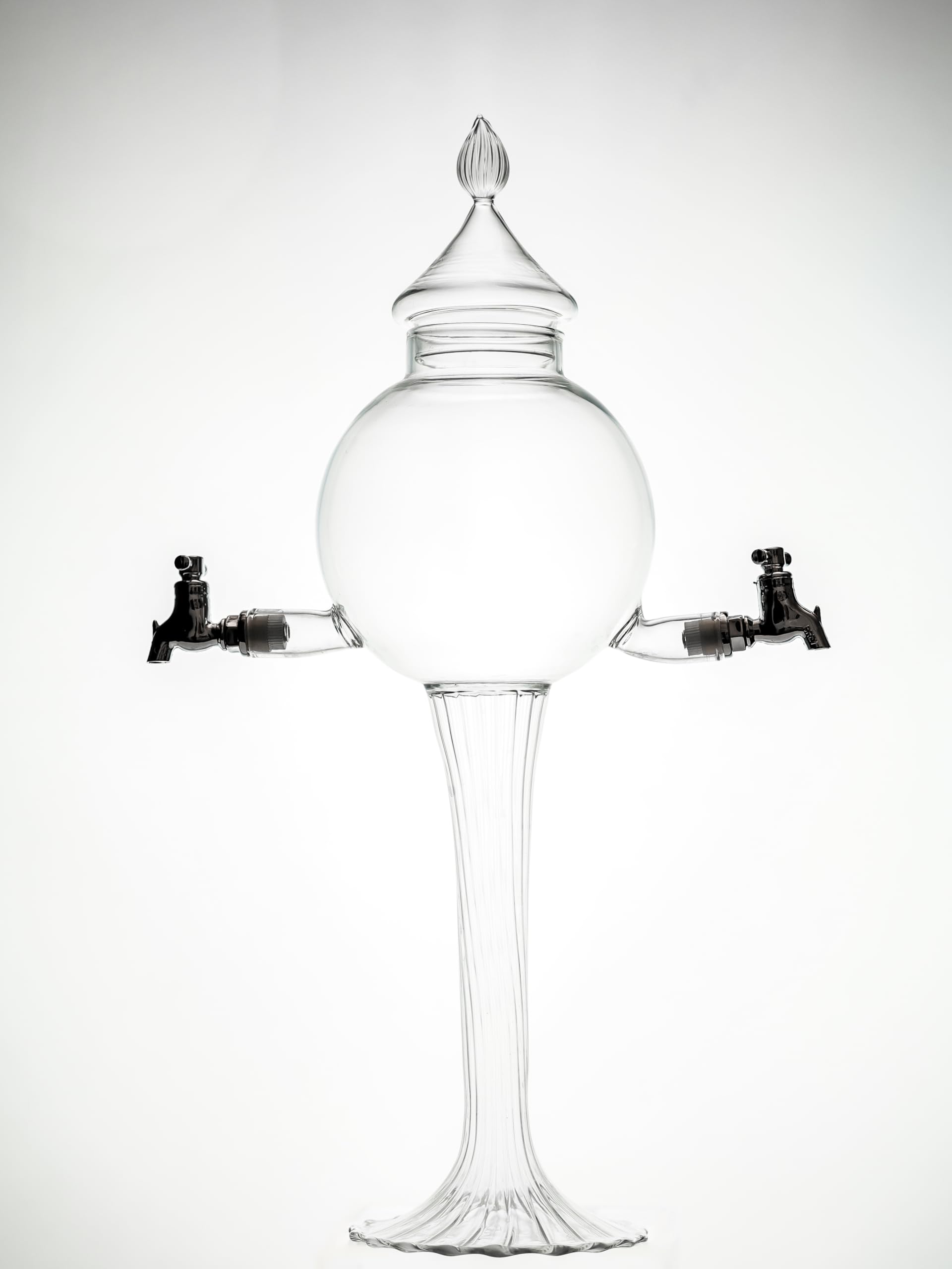 Absinthe Set - Glass Pearl Bubble Fountain Dripper With 2 Spouts, Absinthe Dripper Set, Complete With 2 Reservoir Pontarlier Gla