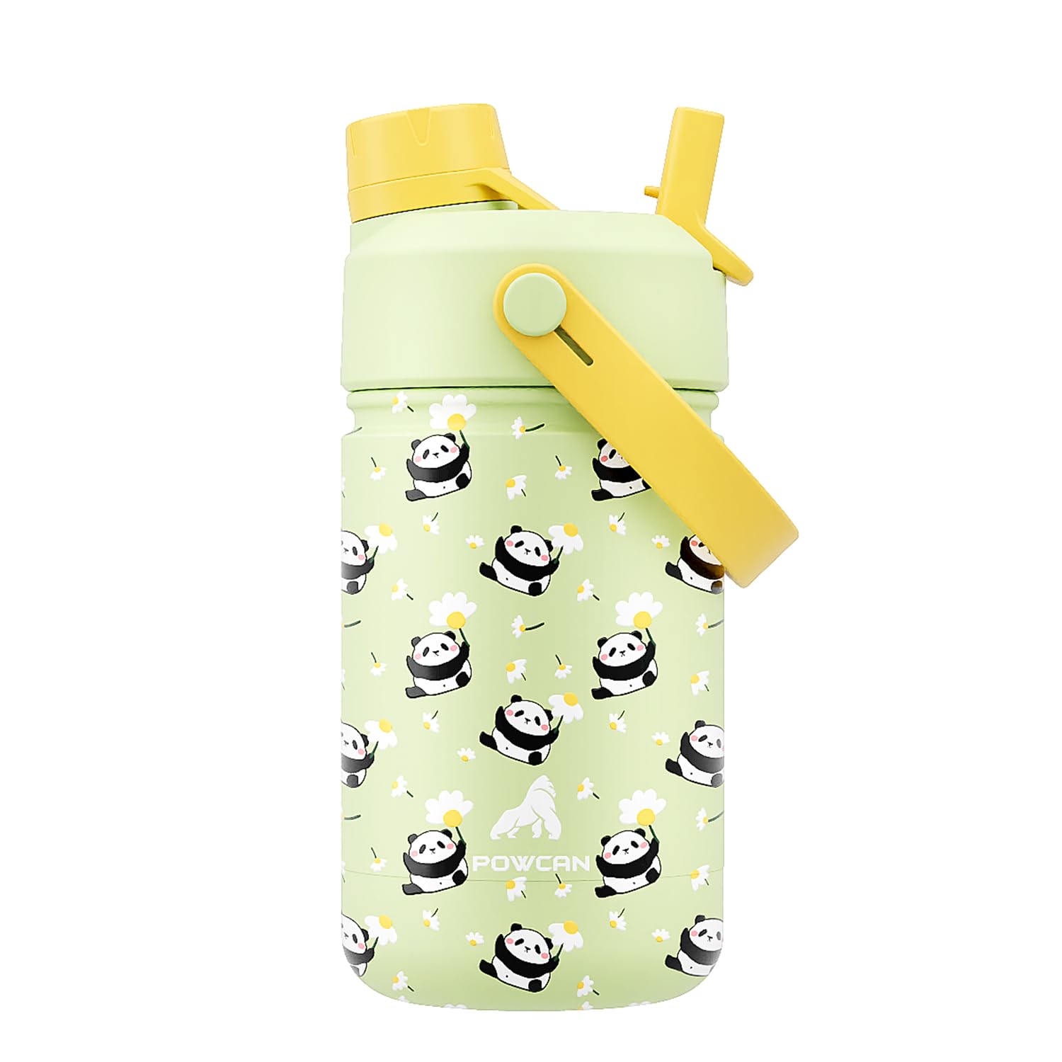 12 oz Kids Insulated Water Bottle: BPA-Free, Spill-Proof, Easy Carry, Keep Cold 24H, Car Cupholder Friendly, Stainless Steel Cup