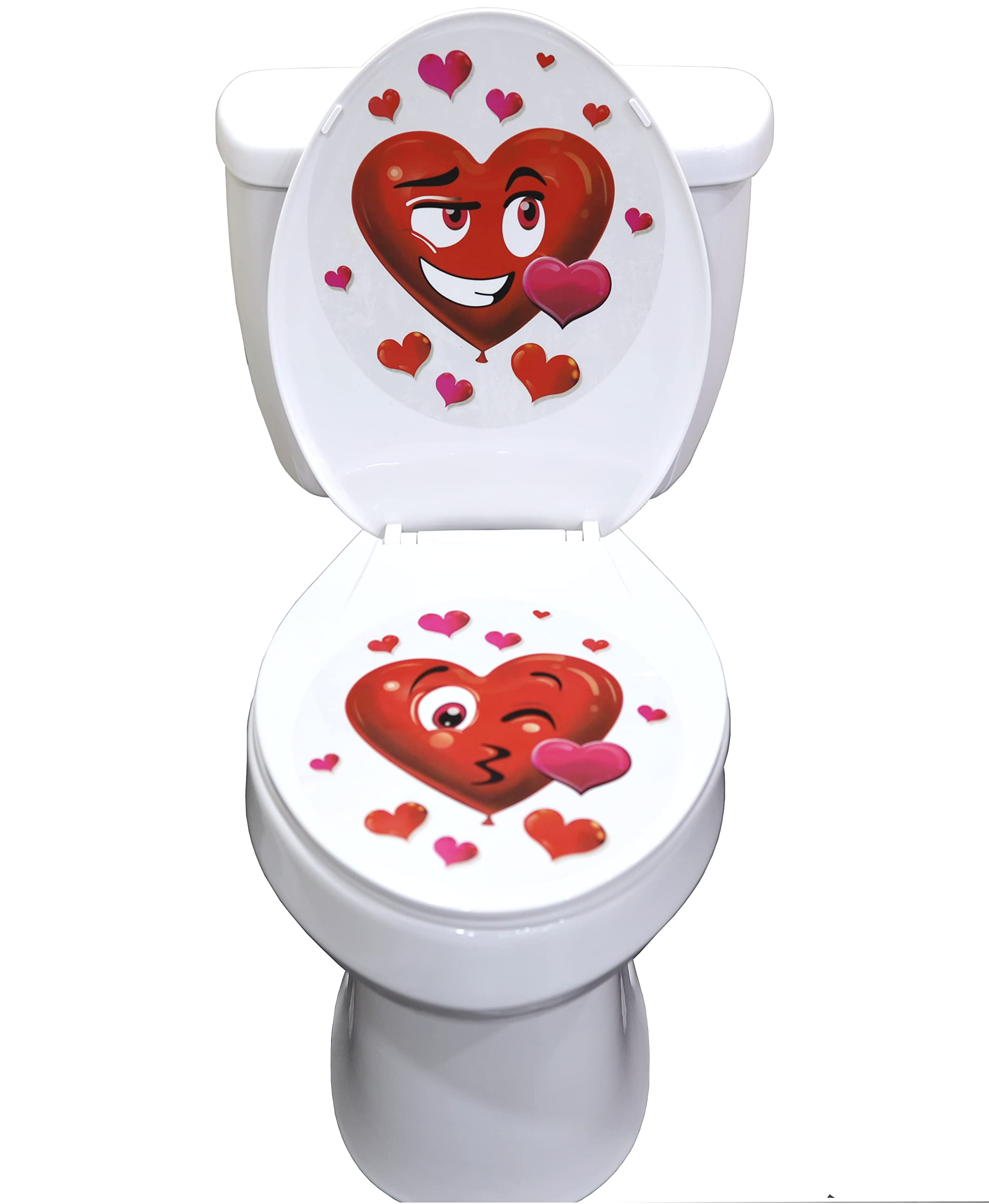 Iconikal 2-Piece Toilet Seat Cling Decoration Set, Valentine'S