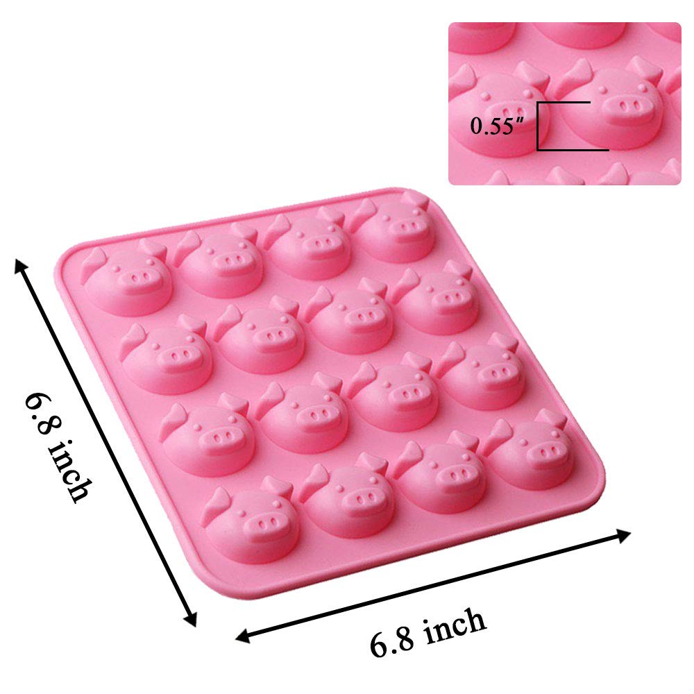 Haiops Pig Mold Silicone Diy Mold For Chocolate Candy Ice Cube 16 Cavity