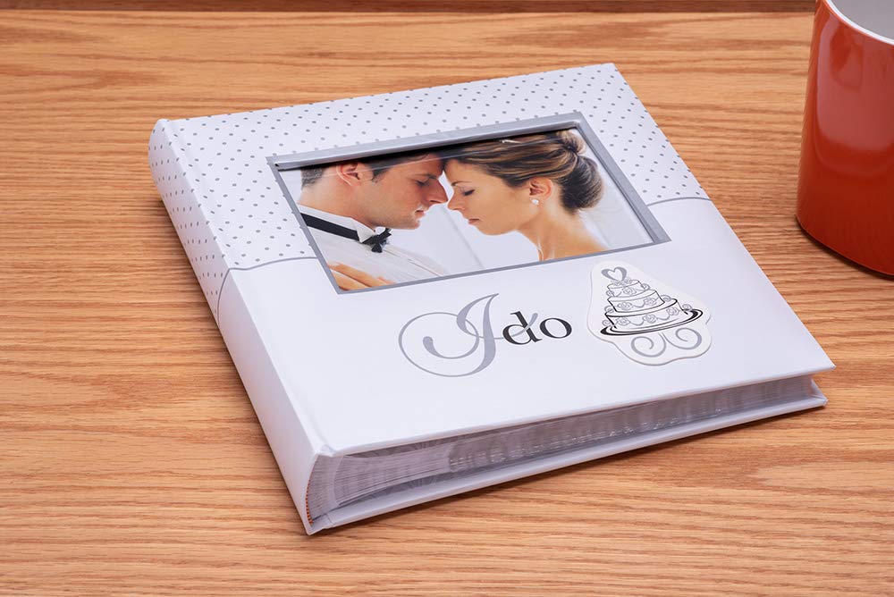 Malden International Designs I Do Wedding Collection 2-Up with Memo Space Photo Album  160-4x6  White