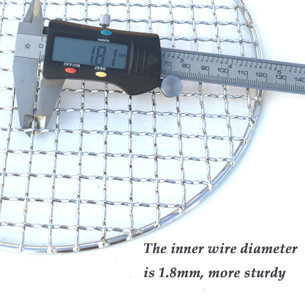 Turbokey Round Canning Rack With Legs Dia 9.5'' Multi-Purpose Grill Cooling Rack For Airfryer Instant Pot/Pressure Cooker Heavy