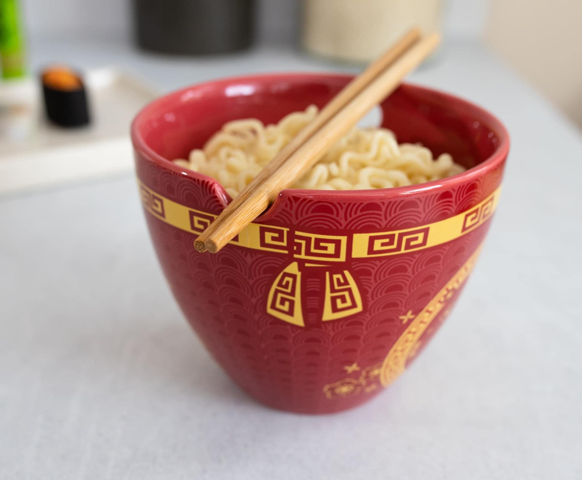 Boom Trendz Year Of The Dog Chinese Zodiac Ceramic Dinnerware Set Includes 16 Ounce Ramen Noodle Bowl And Red One Size