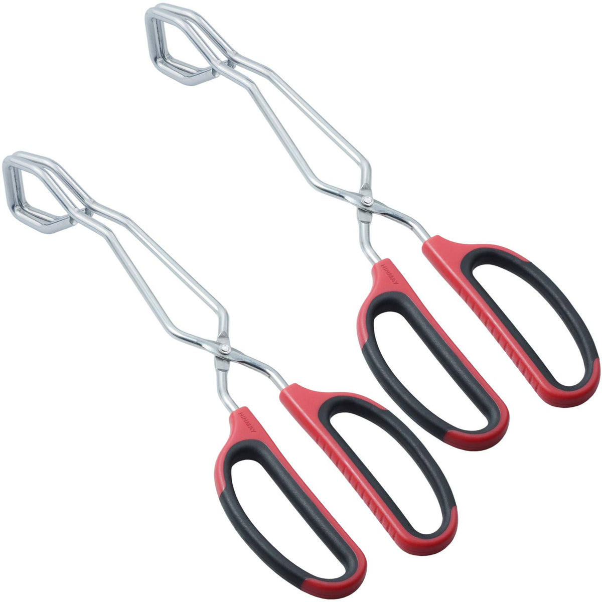 Hinmay Stainless Steel Scissor Tongs 11-Inch Heavy Duty Grilling Tongs, Set Of 2
