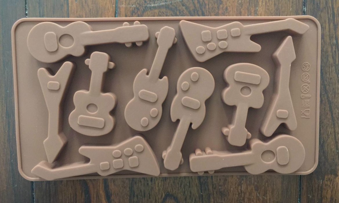 Guitars Music Instruments Silicone Candy Chocolate Mold Mini Cake Pan