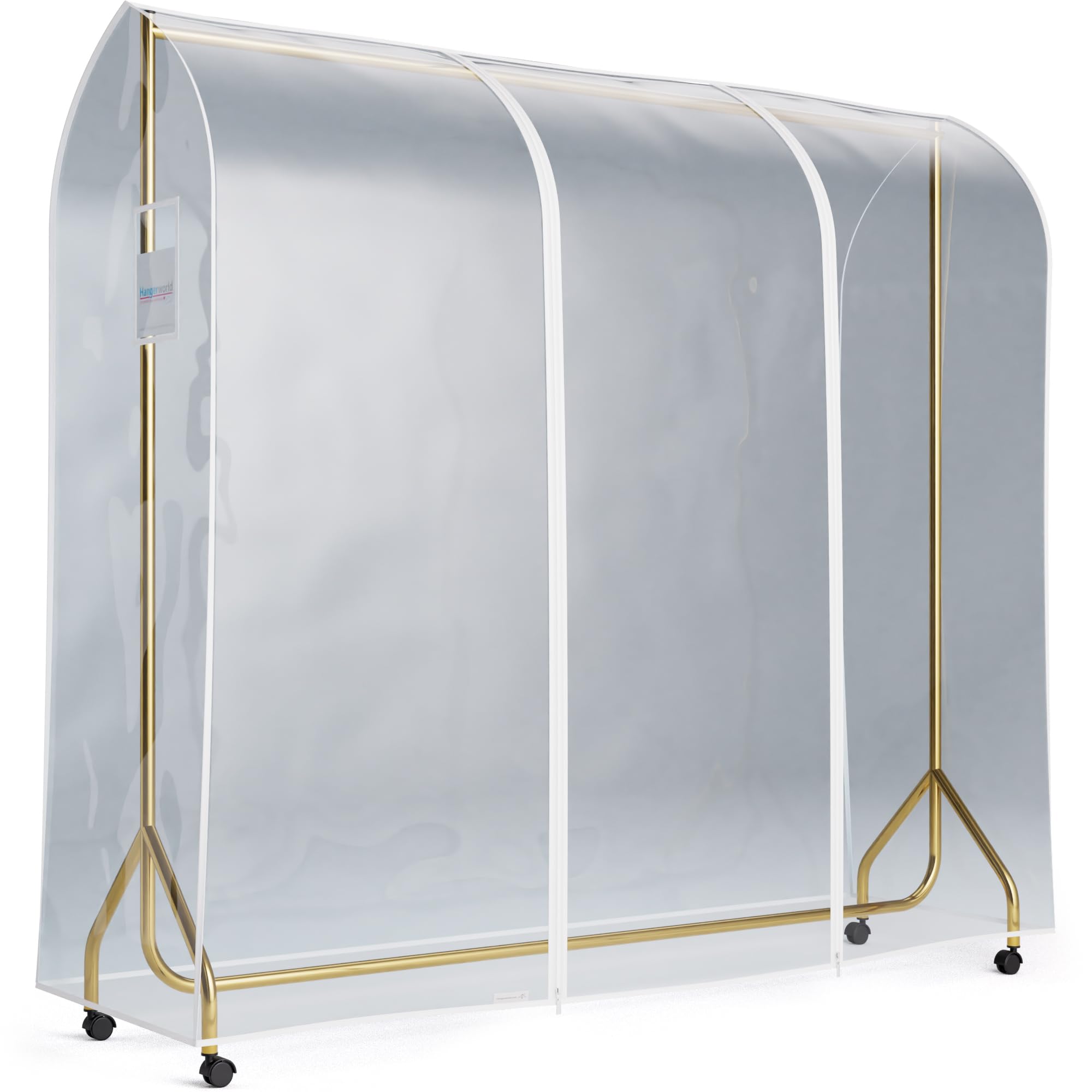 HANgERWORLD 6ft clothes garment Rack cover for Open closet clear Showerproof cOVER ONLY (72x24)