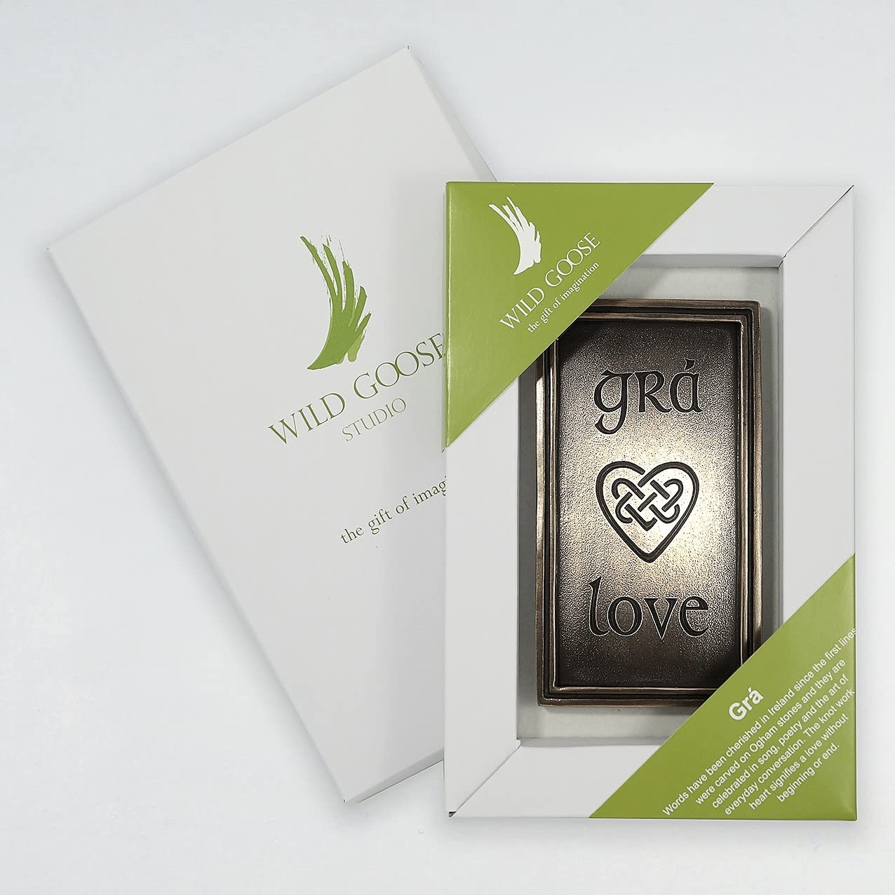 Wild Goose Studio Love Gra Clann Plaque, Bronze Coated Resin Wall Sign, 5.5 x 3 inch
