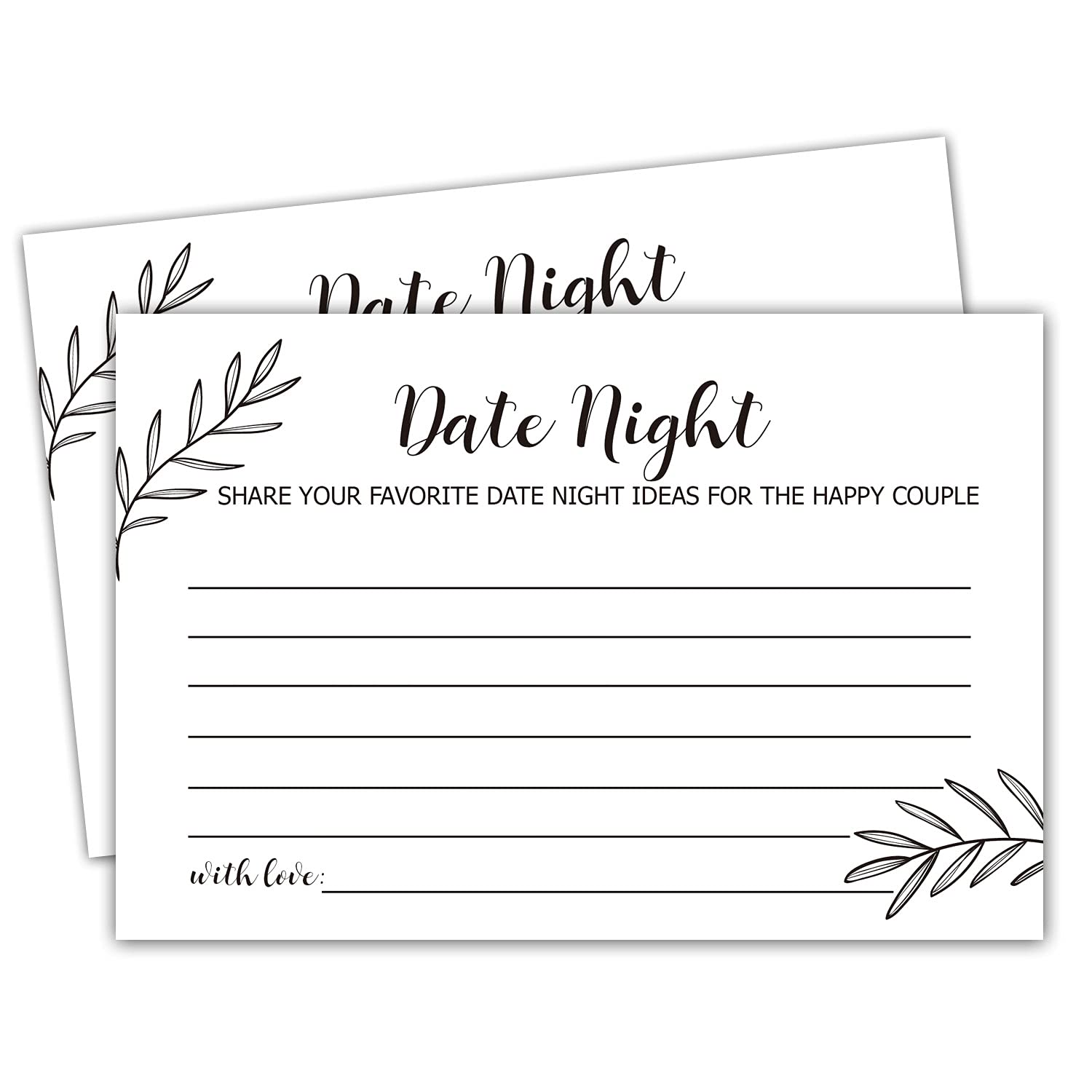 None Brand, Date Night Ideas Cards, 50 Cards, Perfect For The Bride And Groom, Husband, Wife, Boyfriend, Girlfriend, Anniversary