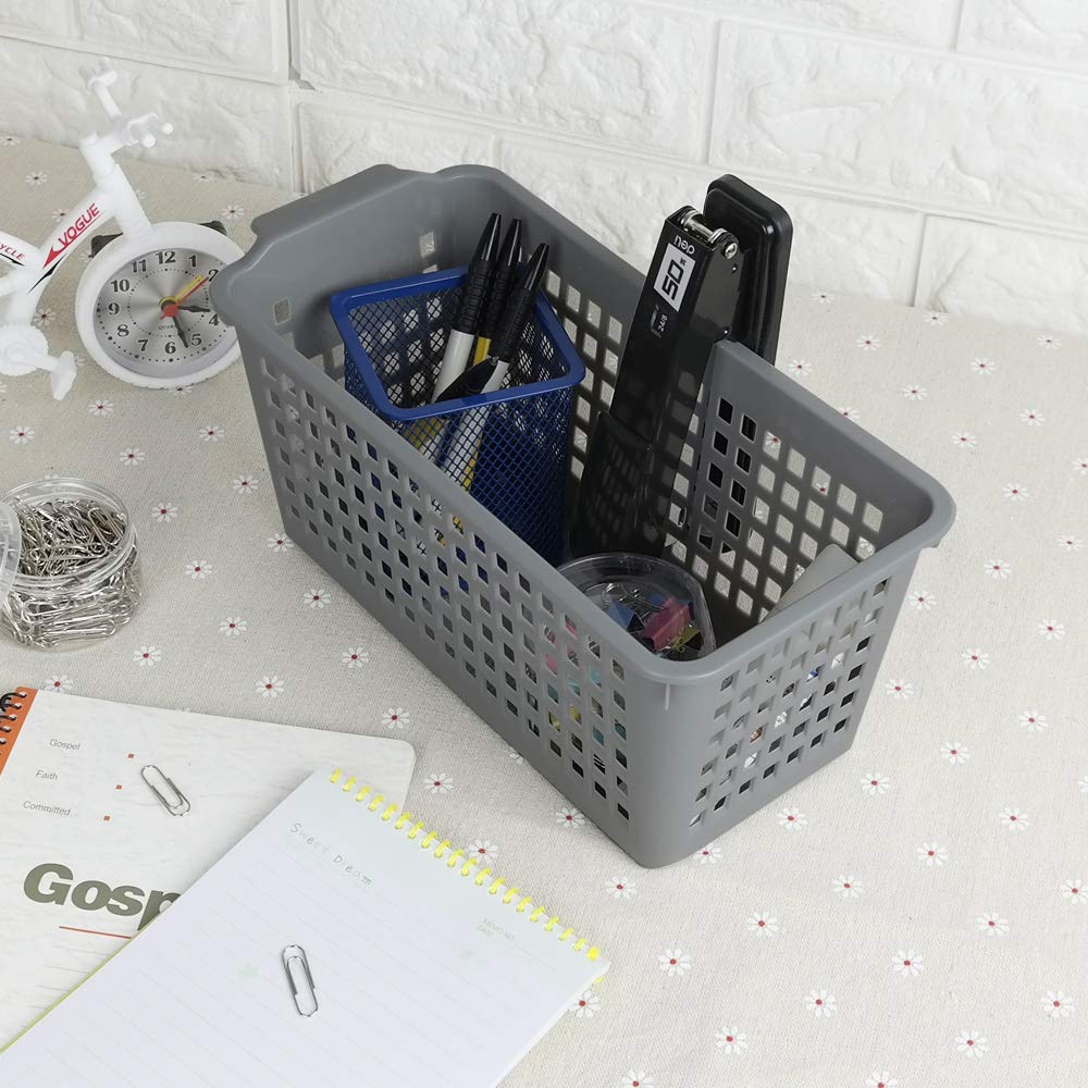 Doryh Plastic Baskets For Organizing, Grey, Set Of 4