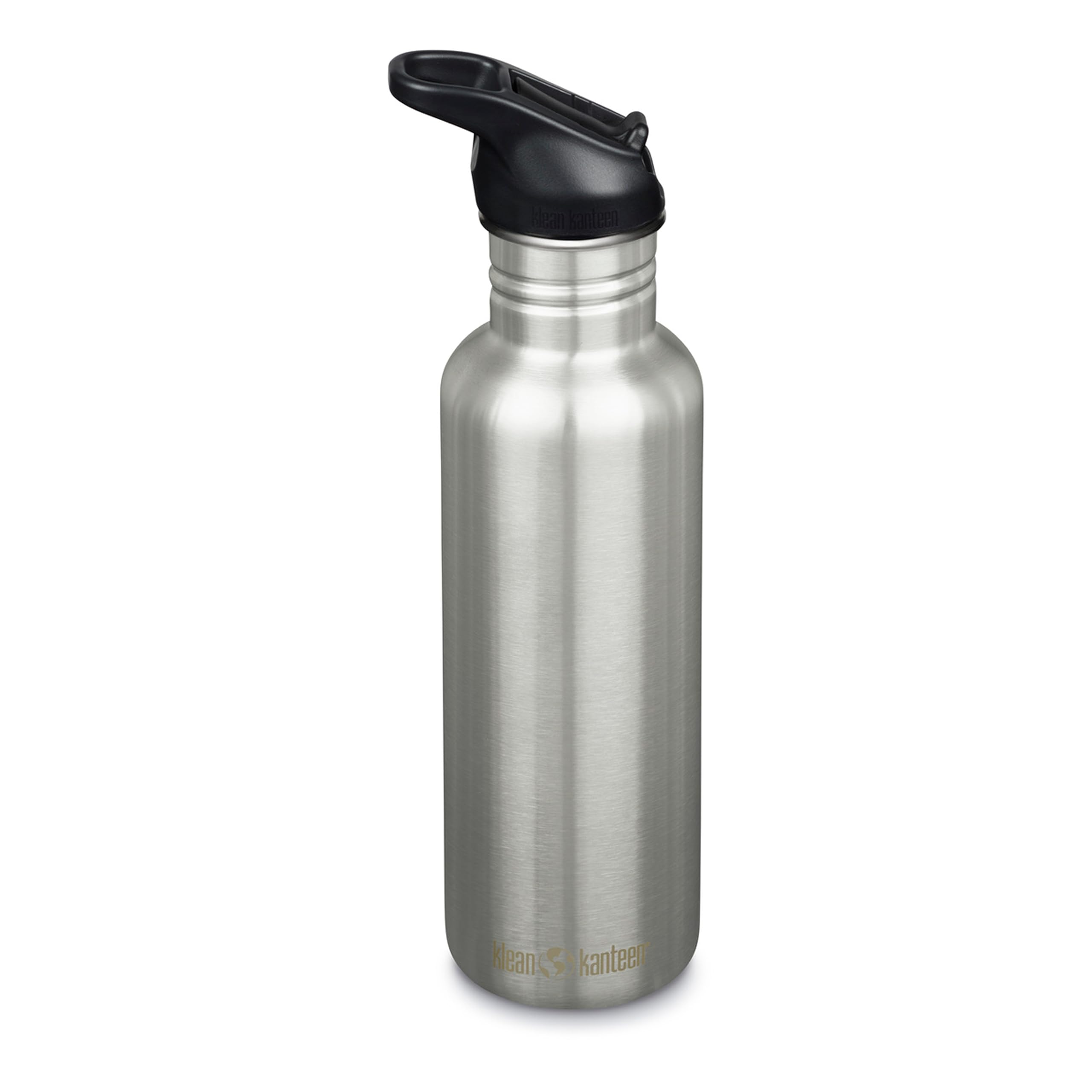 Klean Kanteen 27 oz Classic Water Bottle with Flip Seal Sport Cap & Straw - 100% Leakproof Spout & Cap - BPA-Free Stainless Stee