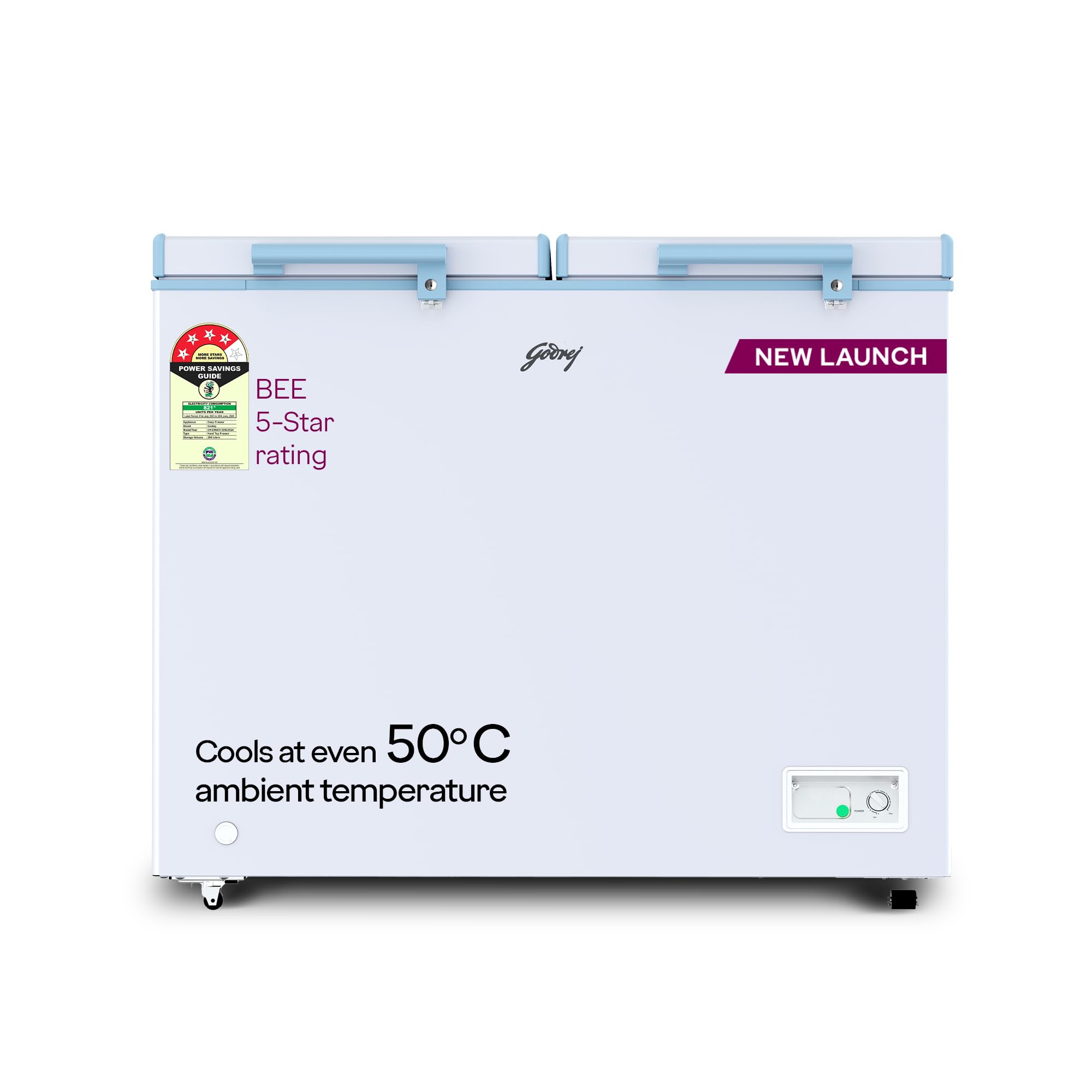 Godrej 302 L 4 Star, 5 Years Comprehensive Warranty, Double Door Convertible Deep Freezer (Dh Esnch 325D 2Hcnp Rw, White)