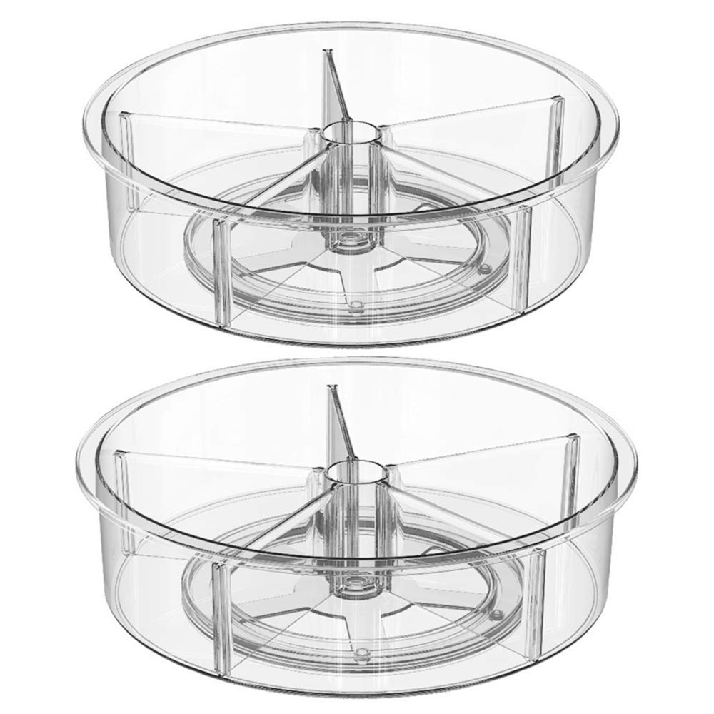 Sanno Round Lazy Susan Rotatingturntable Storage Container For Kitchen Cabinet, Pantry, Refrigerator, Countertop Food Safe Turnt