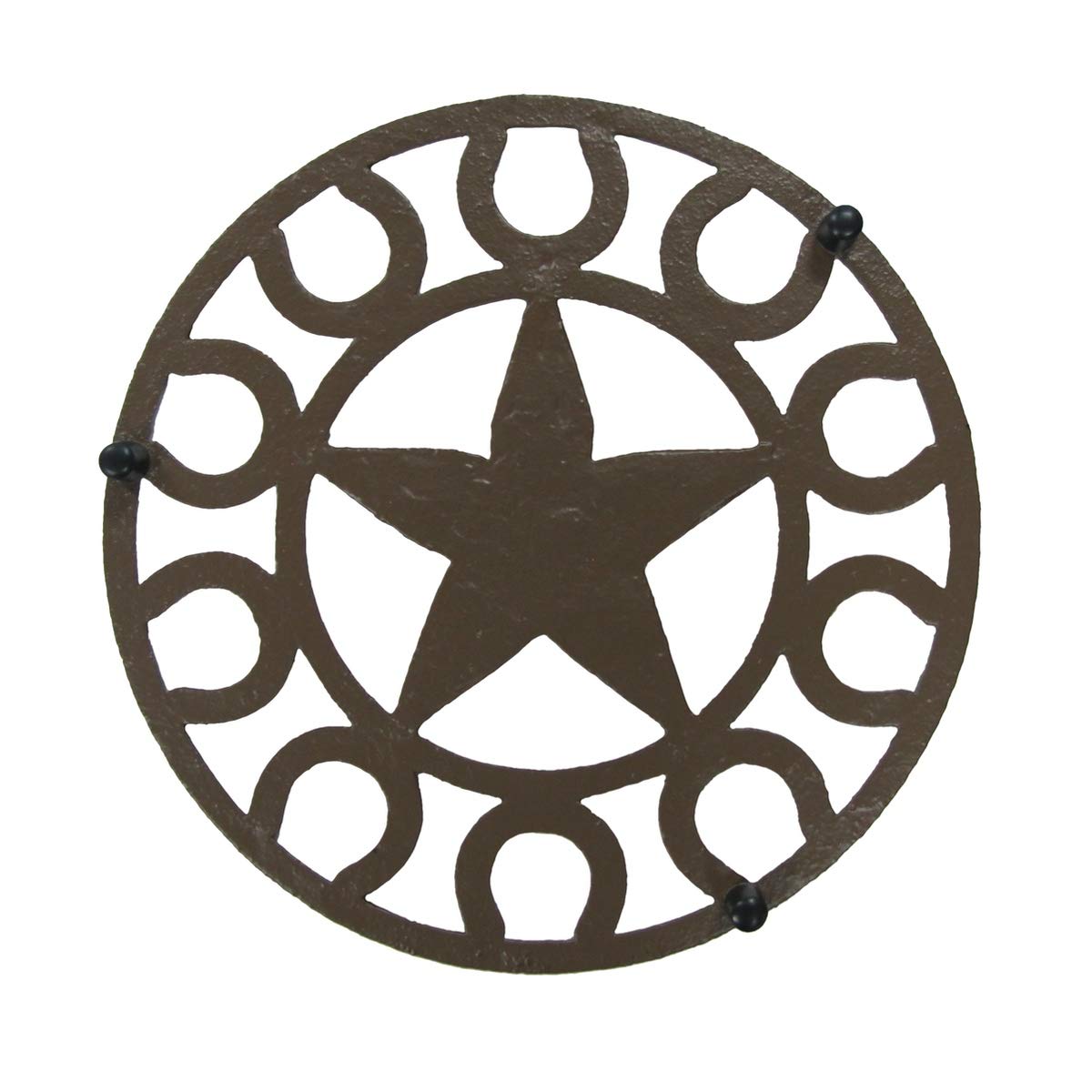 Treasure Gurus Large Metal Horseshoe Star Oven Trivet Hot Dish Pot Pan Holder Rustic Kitchen Wall Art Decor