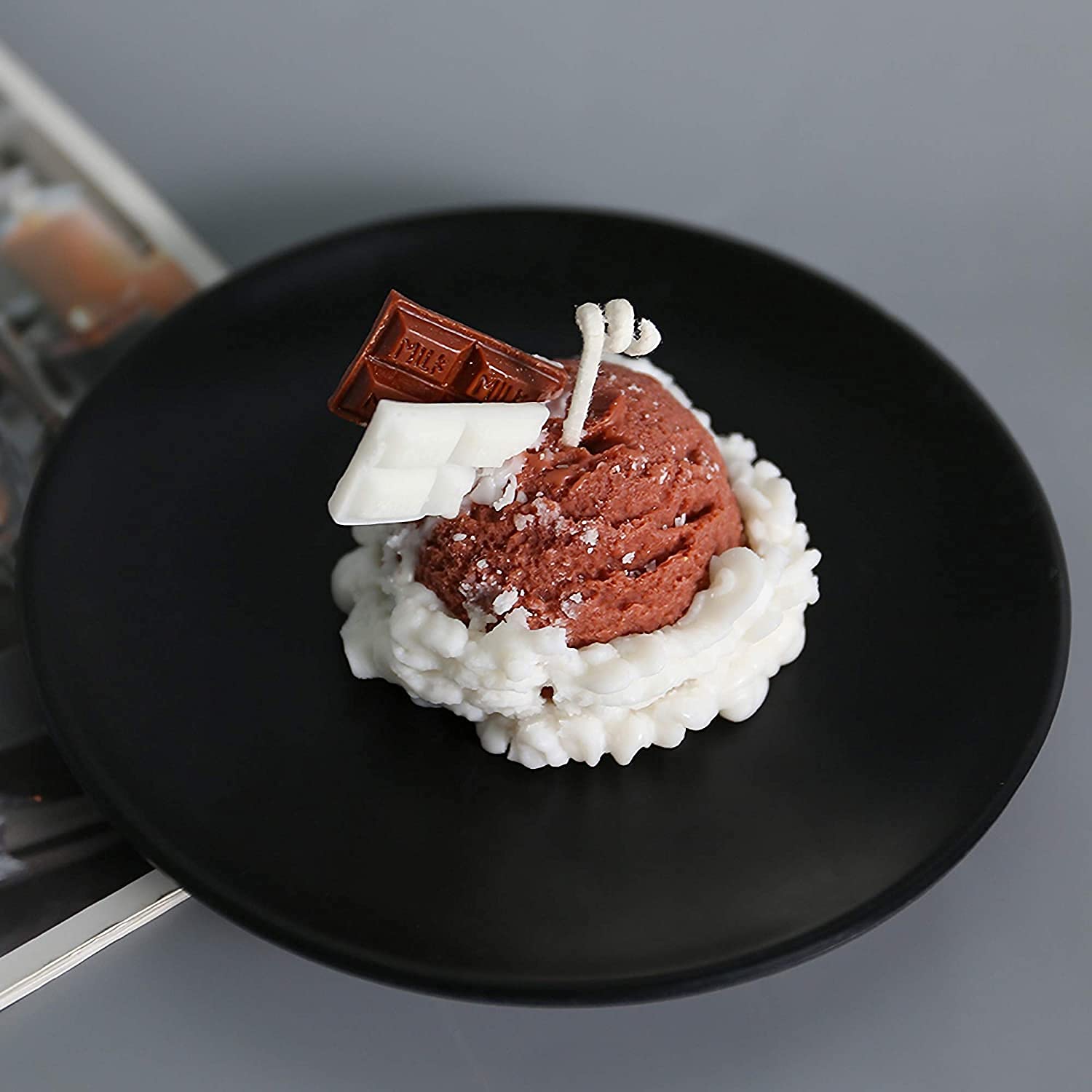 2Pcs Half Chocolate Shape Silicone Molds For Diy Fondant Candy Making Chocolate Mold Lollipop Desserts Ice Cube Gum Clay Soap Bi