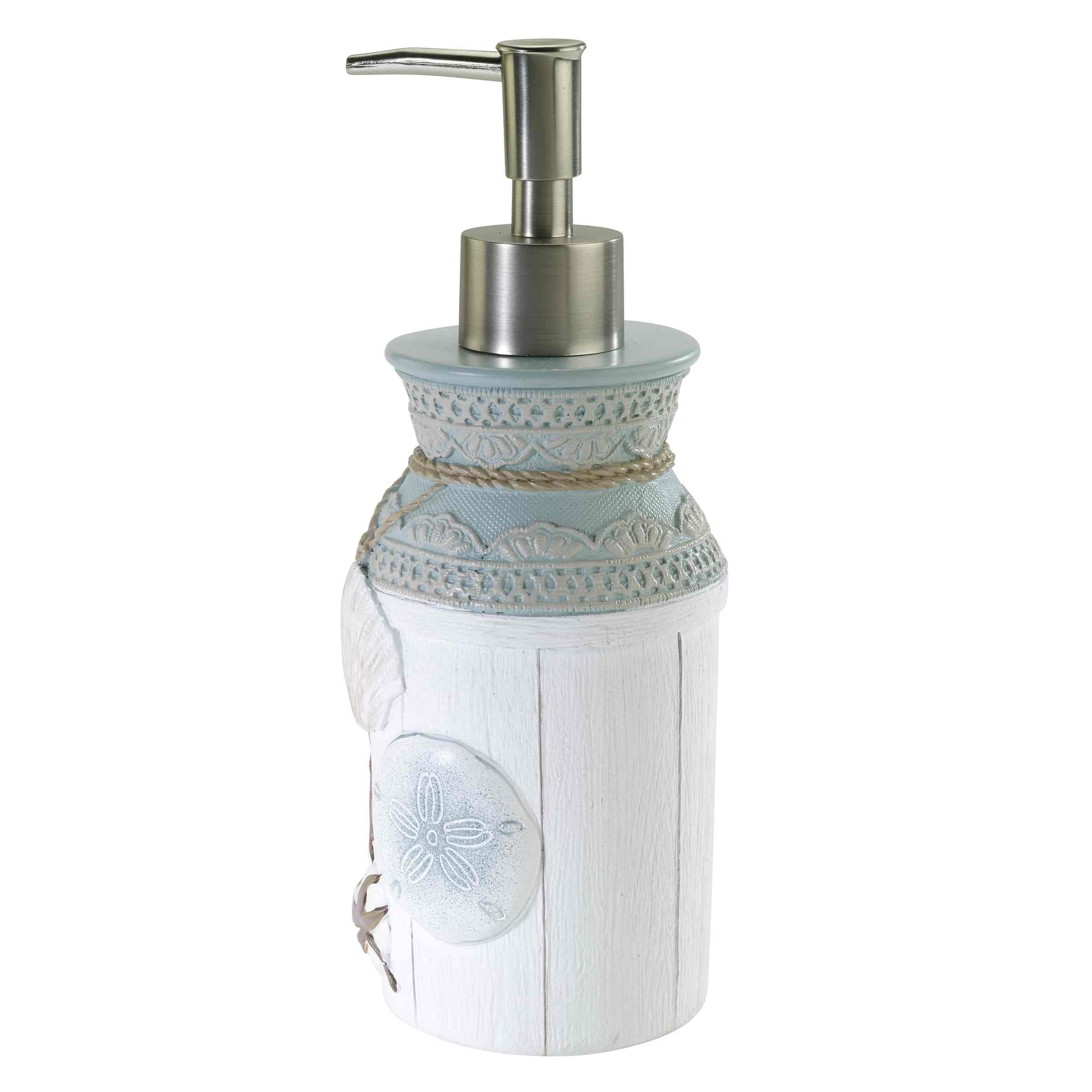 Avanti Linens - Lotion Pump/Soap Dispenser, Countertop Accessories, Farmhouse Chic Bathroom Decor (Farmhoue Shell Collection)