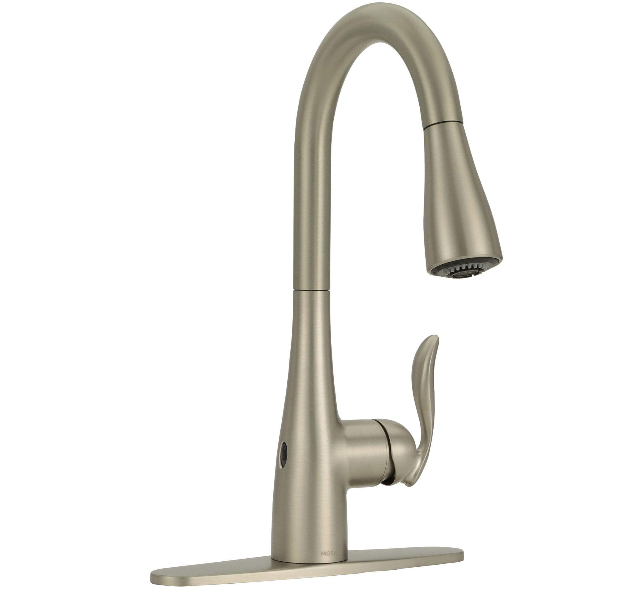 Moen 7594Ewsrs Arbor Motionsense Wave Sensor Touchless One-Handle Kitchen-Sink-Faucets, Pack Of 1, Stainless